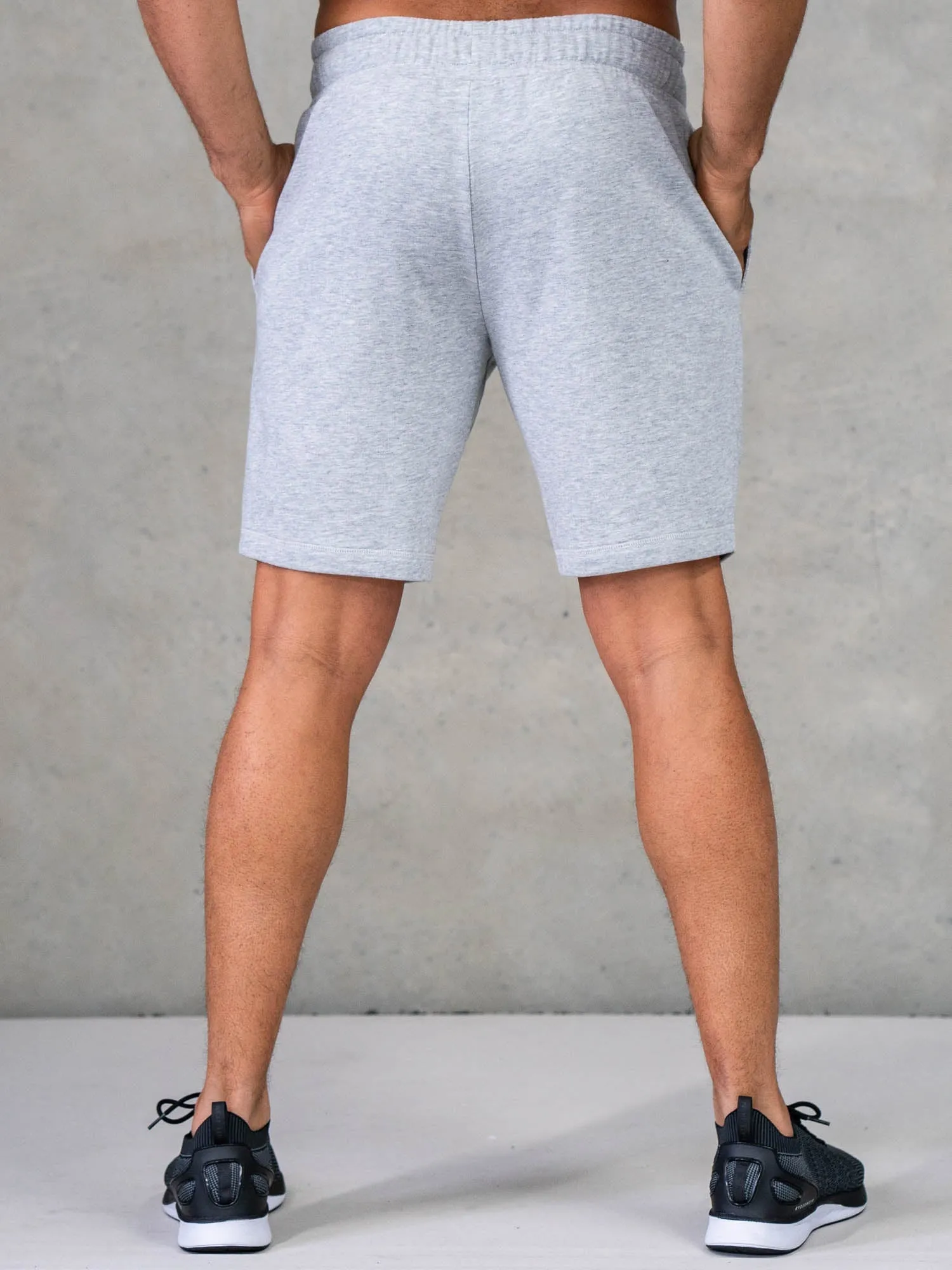 Legacy Track Shorts - Grey Marl body support