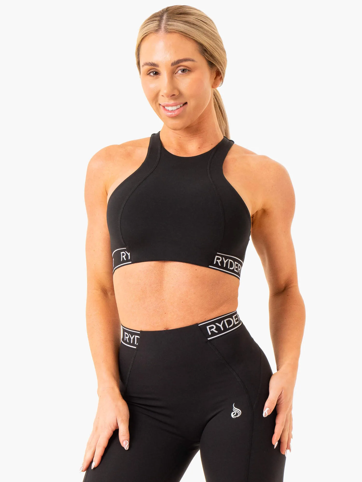 Level Up High Impact Sports Bra - Black Compression Fit