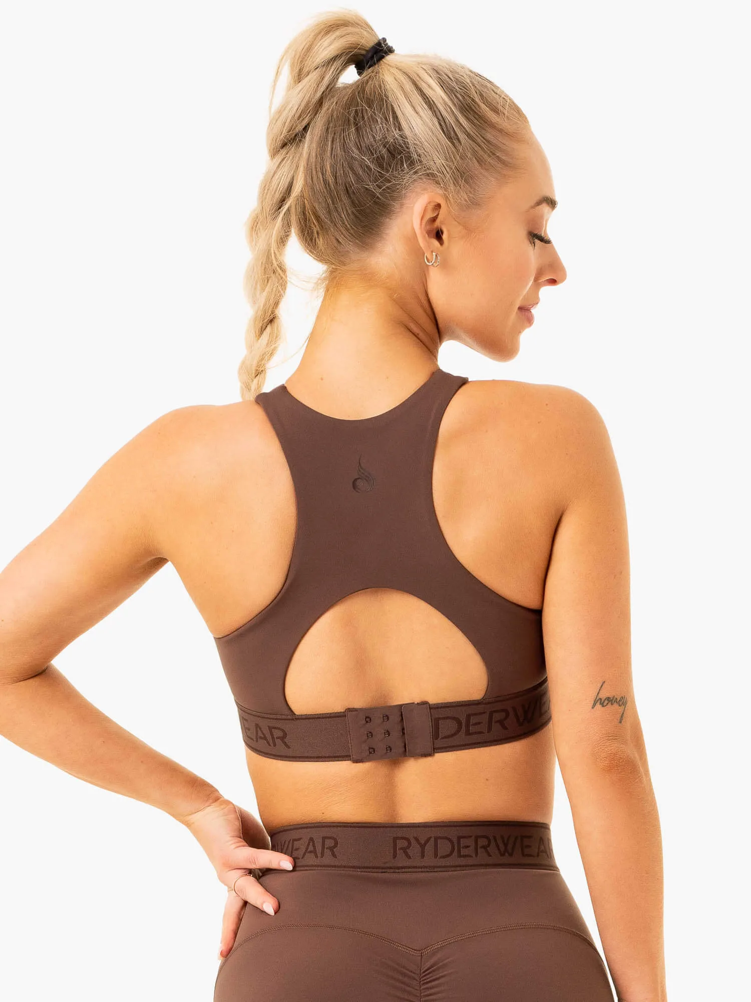 Level Up High Impact Sports Bra - Chocolate All Weather