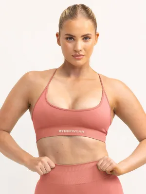 Lift 2.0 Seamless Sports Bra - Dusty Pink Compression Fit
