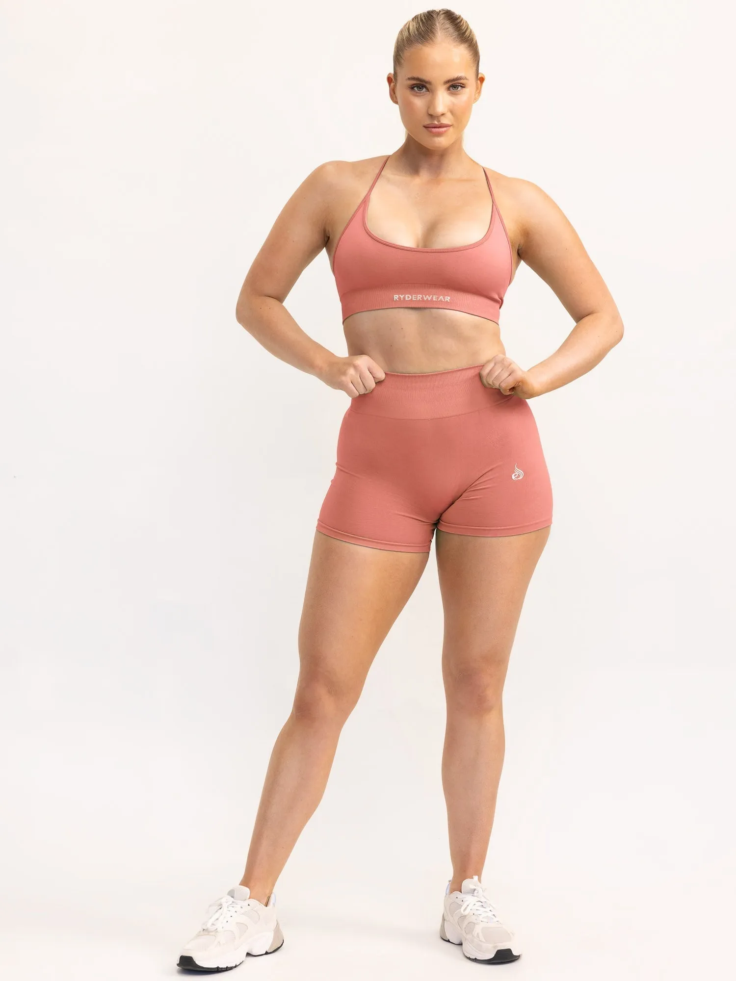Lift 2.0 Seamless Sports Bra - Dusty Pink Soft Elastic