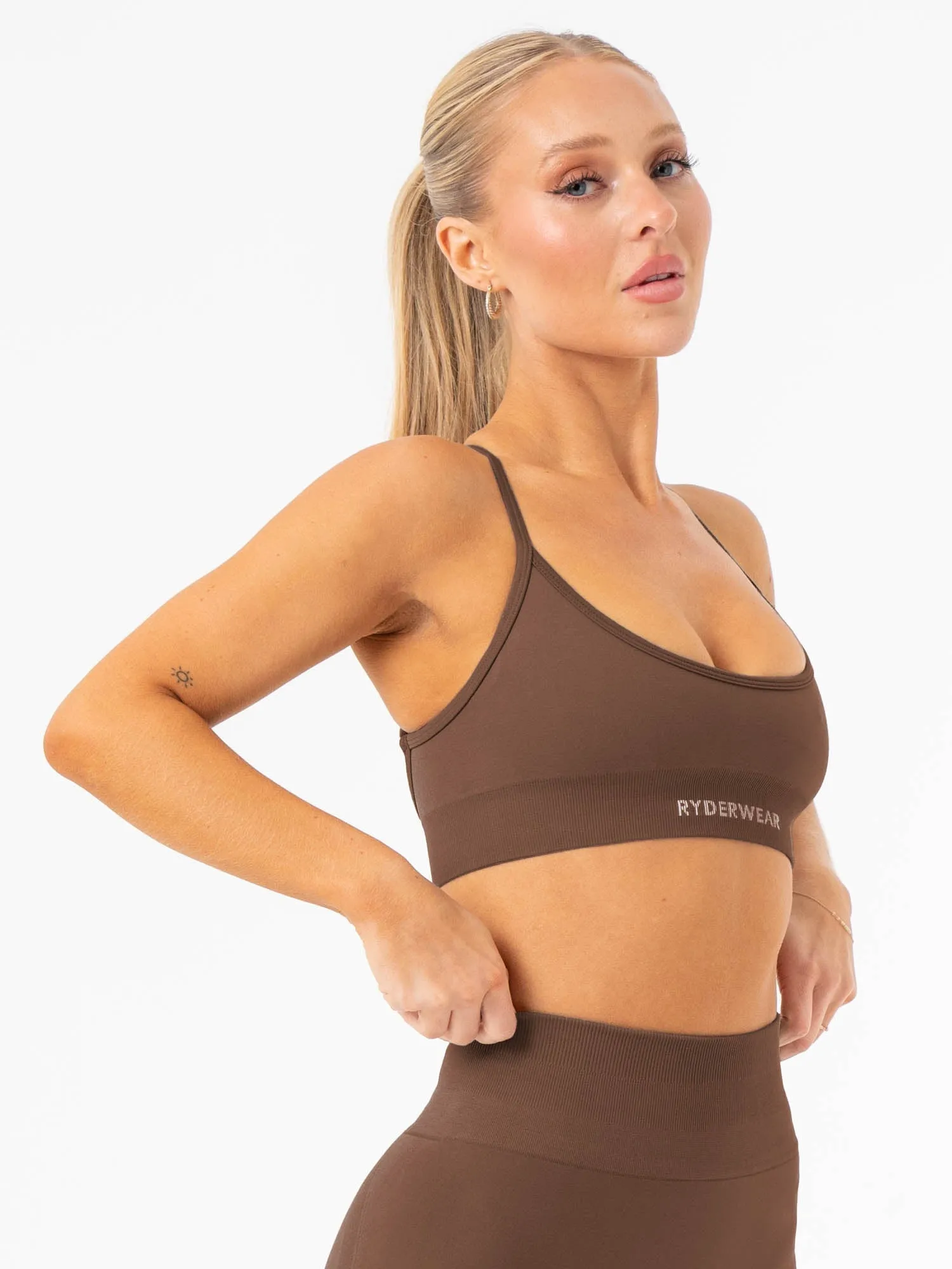 Lift 2.0 Seamless Sports Bra - Espresso Thin Design