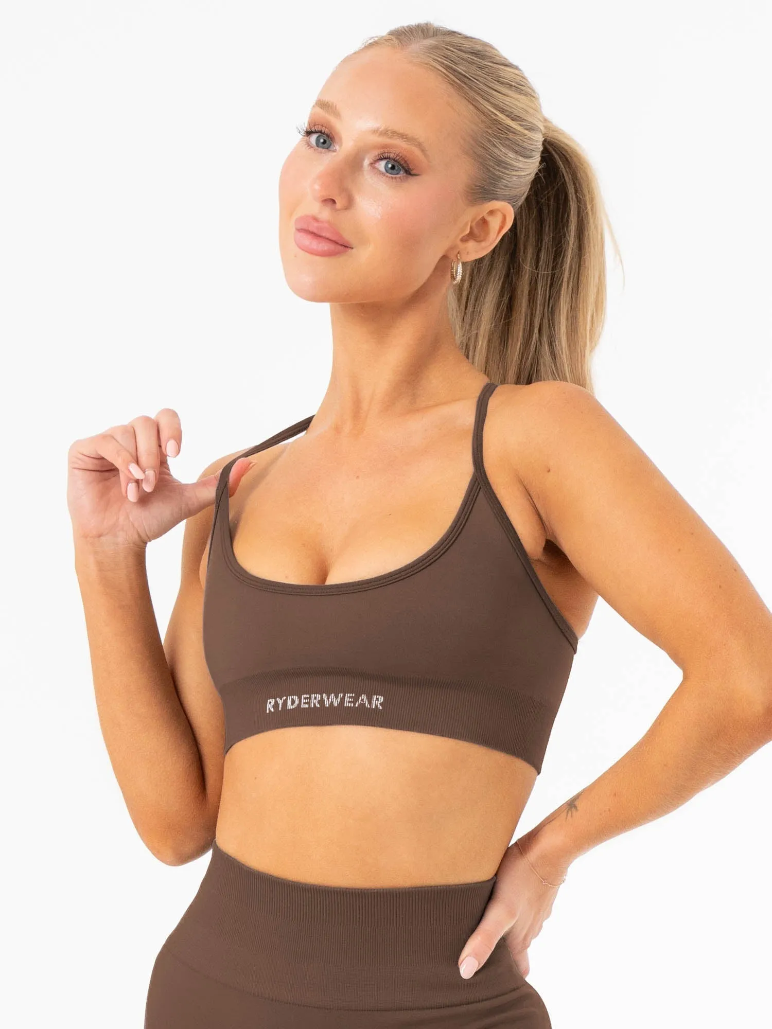 Lift 2.0 Seamless Sports Bra - Espresso Compression Hold