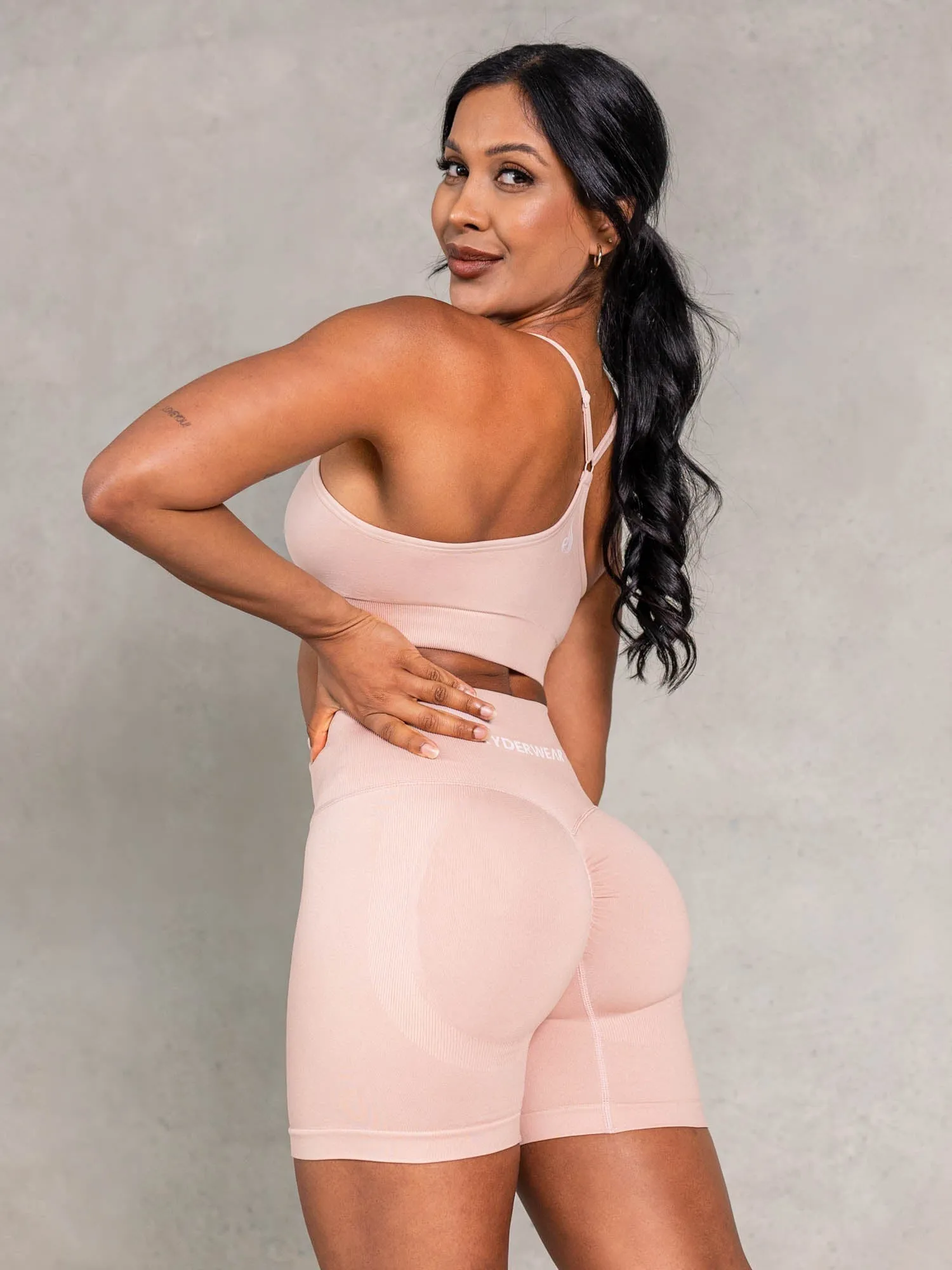 Lift BBL Scrunch Seamless Shorts - Biscotti breathable zones