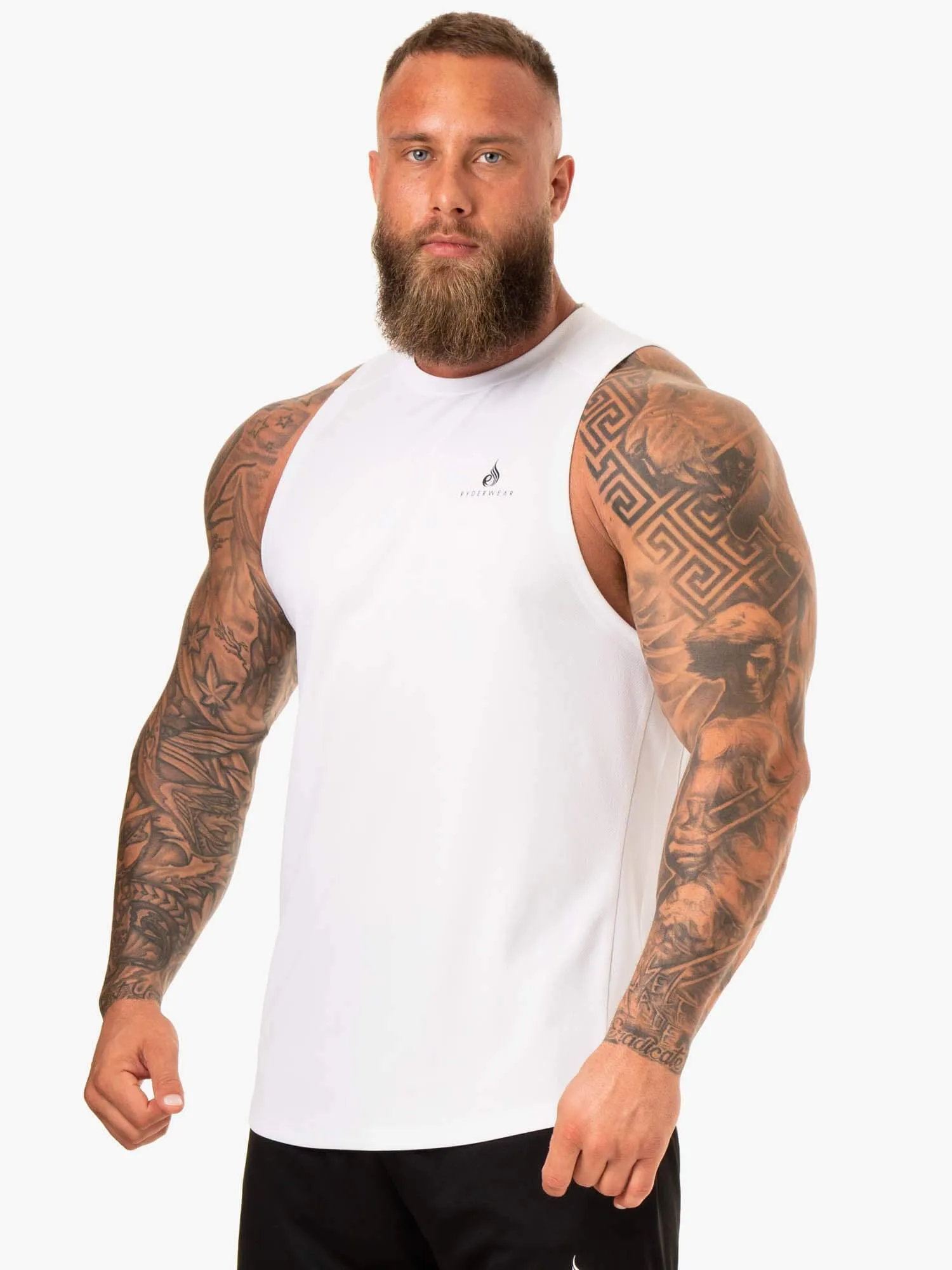 Lift Mesh Baller Tank - White trendy look