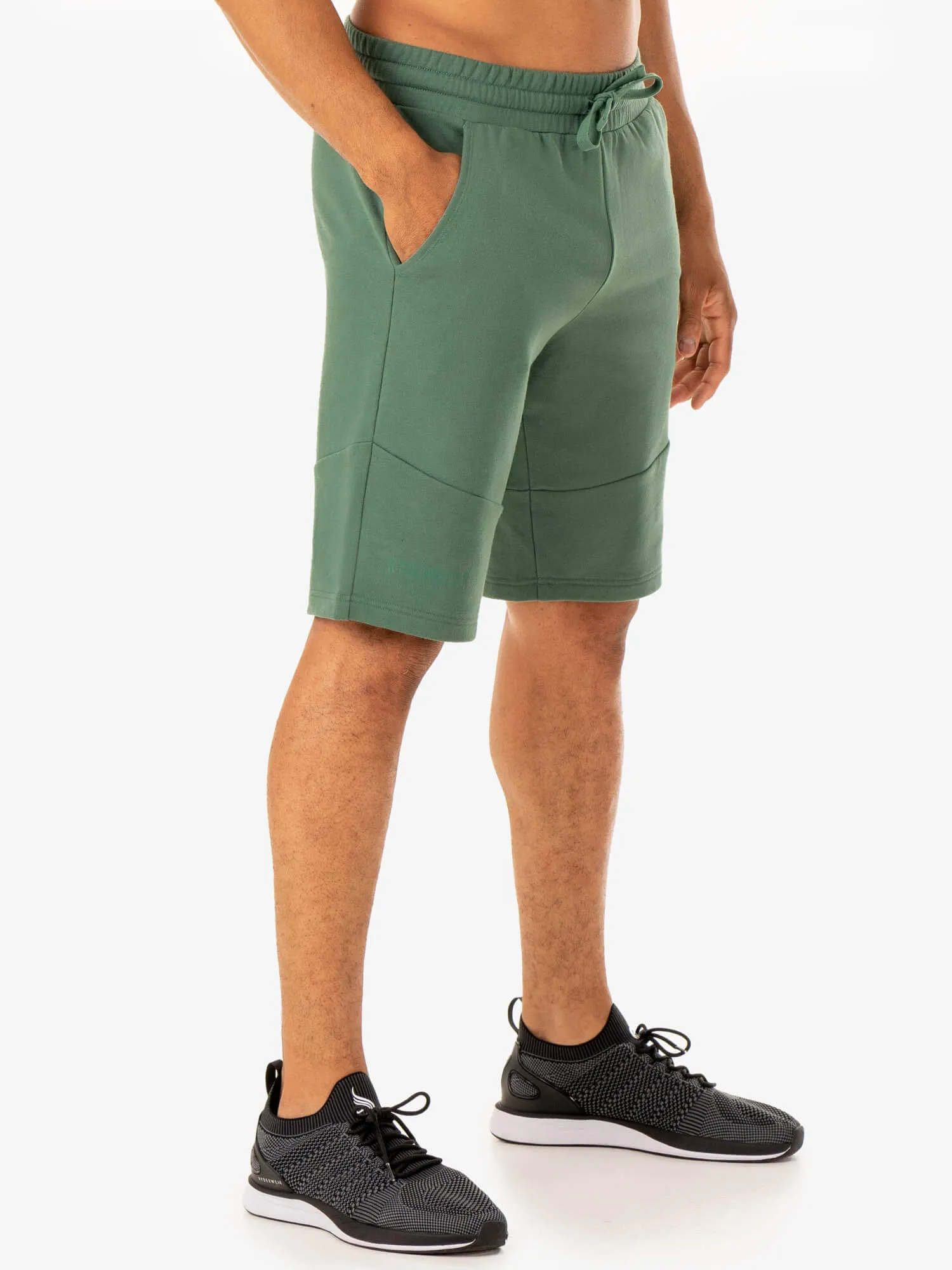 Limitless Track Short - Forest Green breathable panels