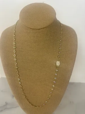 Long CZ and Gold Necklace crowd favorite