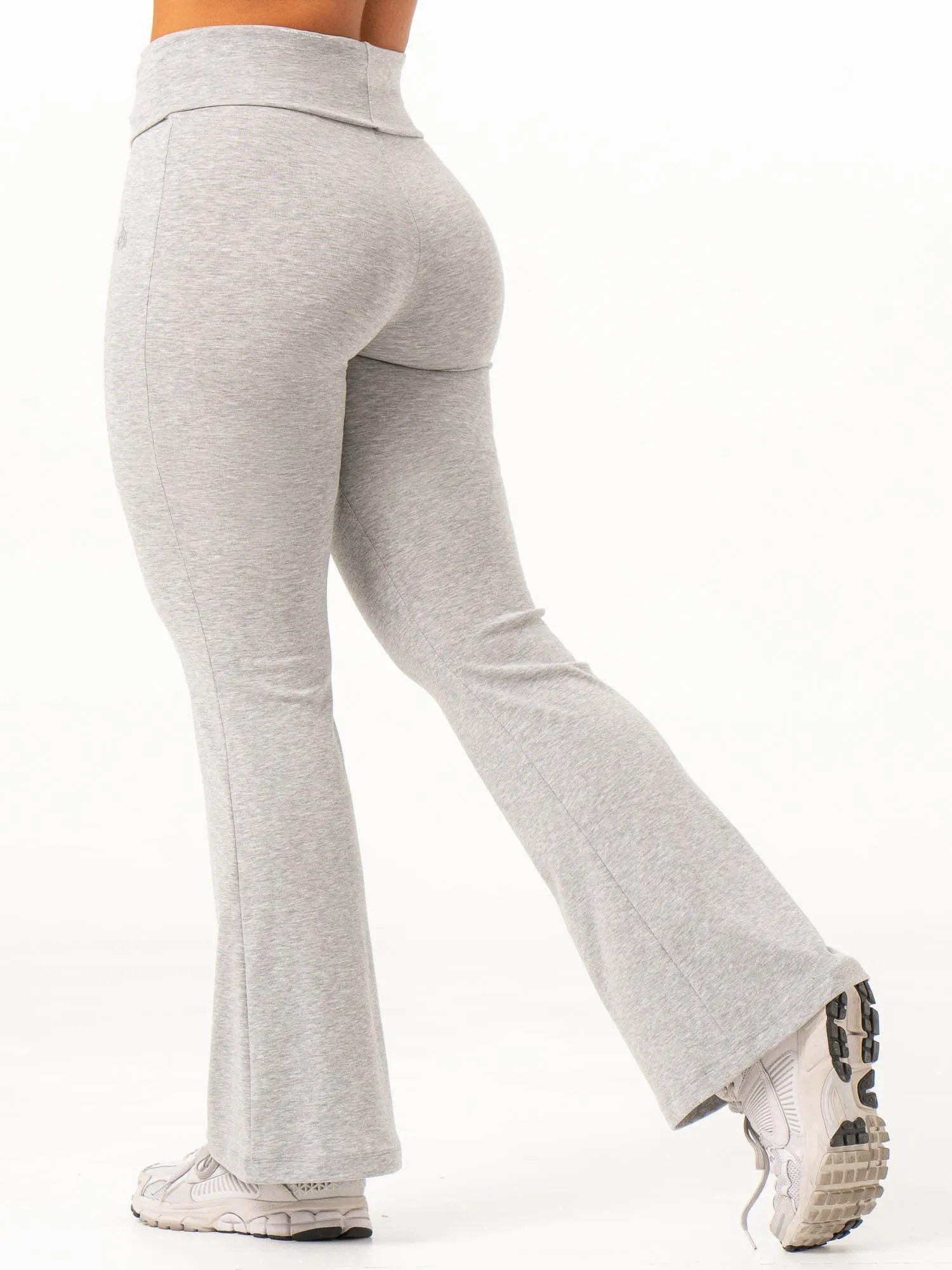 Lounge Jersey Flare Pants - Grey Marl Soft Layers
