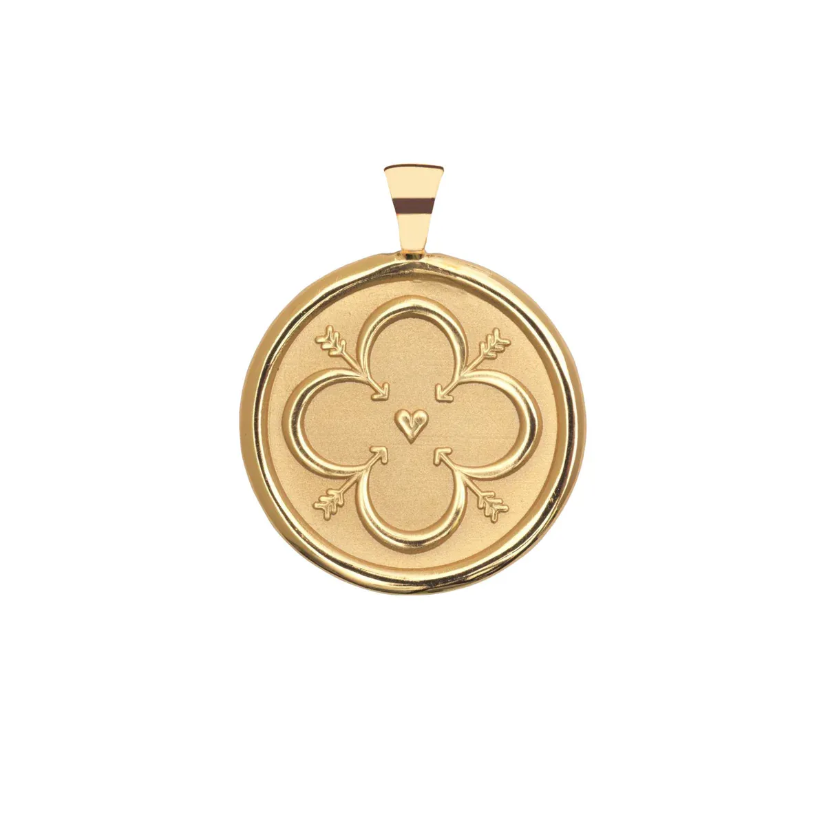 LOVE JW Original Pendant Coin Gold - 16-18" Classic Rolo Chain Unique Idea