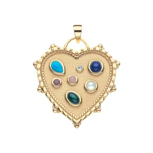 LOVE Treasure Trove Heart Pendant - 18" Drawn Link Chain Diverse Element