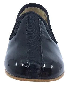 Luccini Boy's and Girl's Slip-On Smoking Loafer, Black Patent quick change