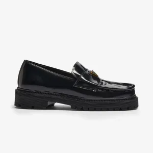 Lulie Patent Loafer in Black from Nskin clean silhouette