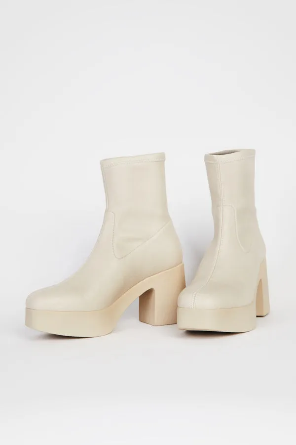 Marlowe Boot in Cream from Intentionally Blank eco conscious