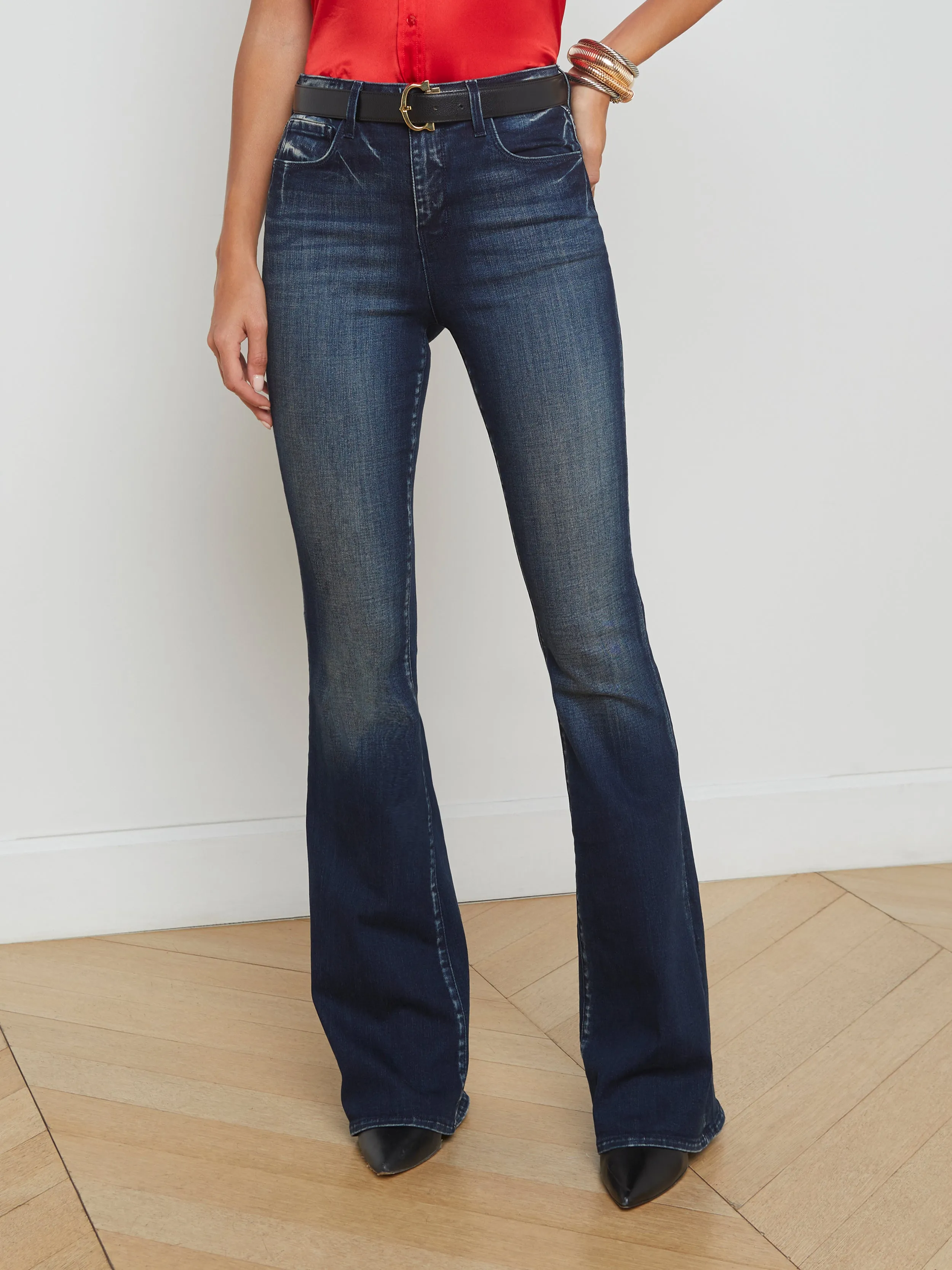 Marty High Rise Flare edgy style