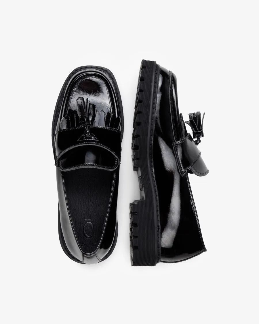 Mater Patent Loafer in Black from Nskin shock absorb