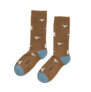 Maverick Crew Socks in Dark Bronze from Zkano Travel Essential