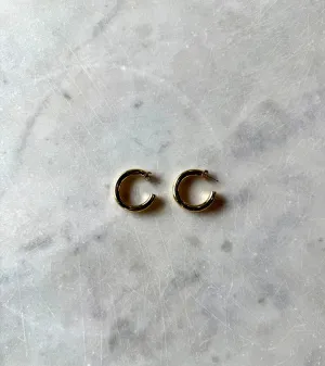 Medium Gold Hoop happy detail