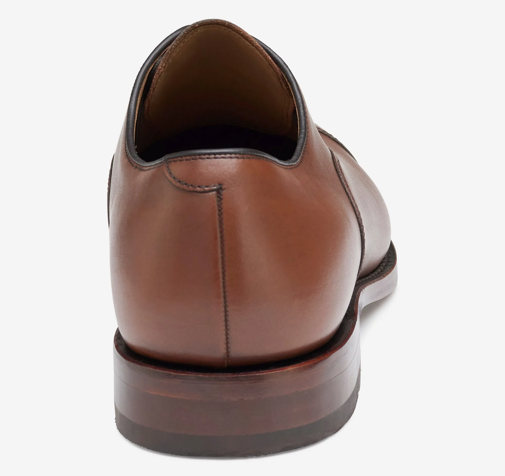 Melton Cap Toe Shoes - Tan clean silhouette