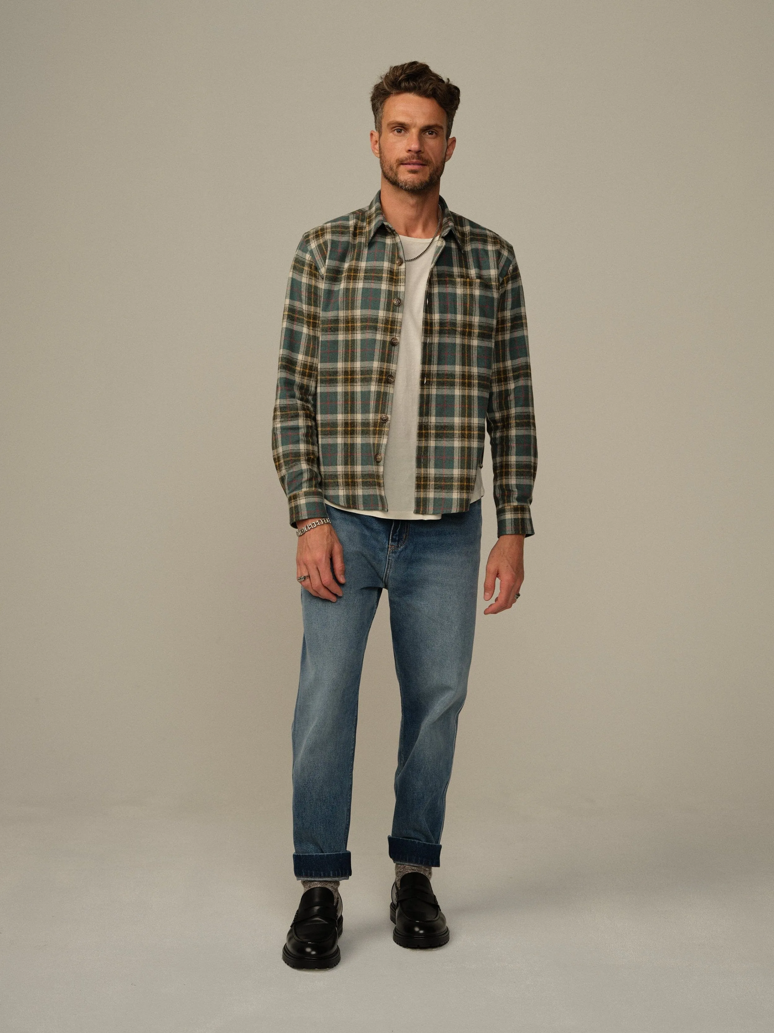 Men's Accord Japanese Cotton Flannel Shirt - Final Sale Layer match
