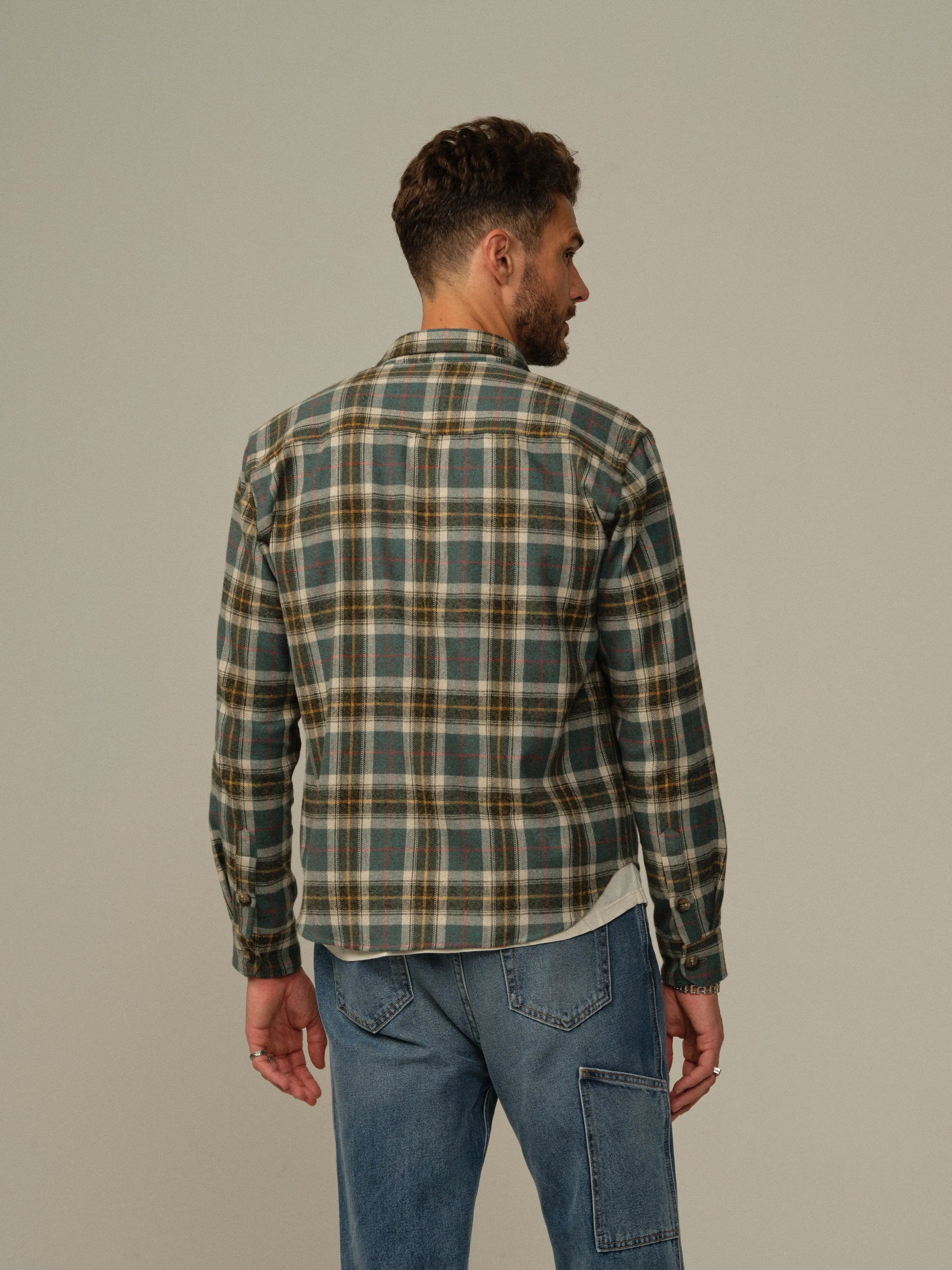 Men's Accord Japanese Cotton Flannel Shirt - Final Sale Clean simple