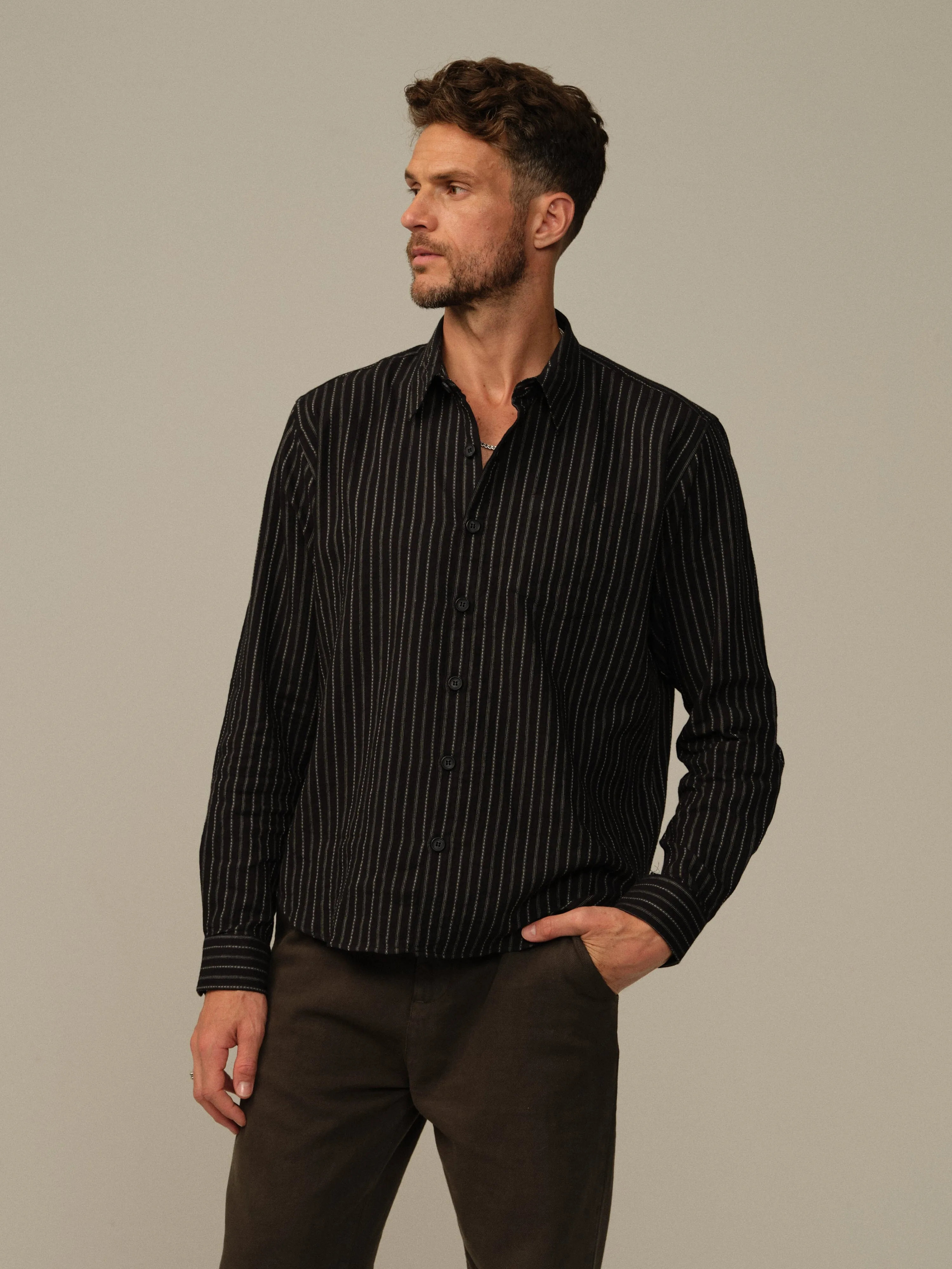 Men's Accord Japanese Organic Cotton Shirt Solid elegant