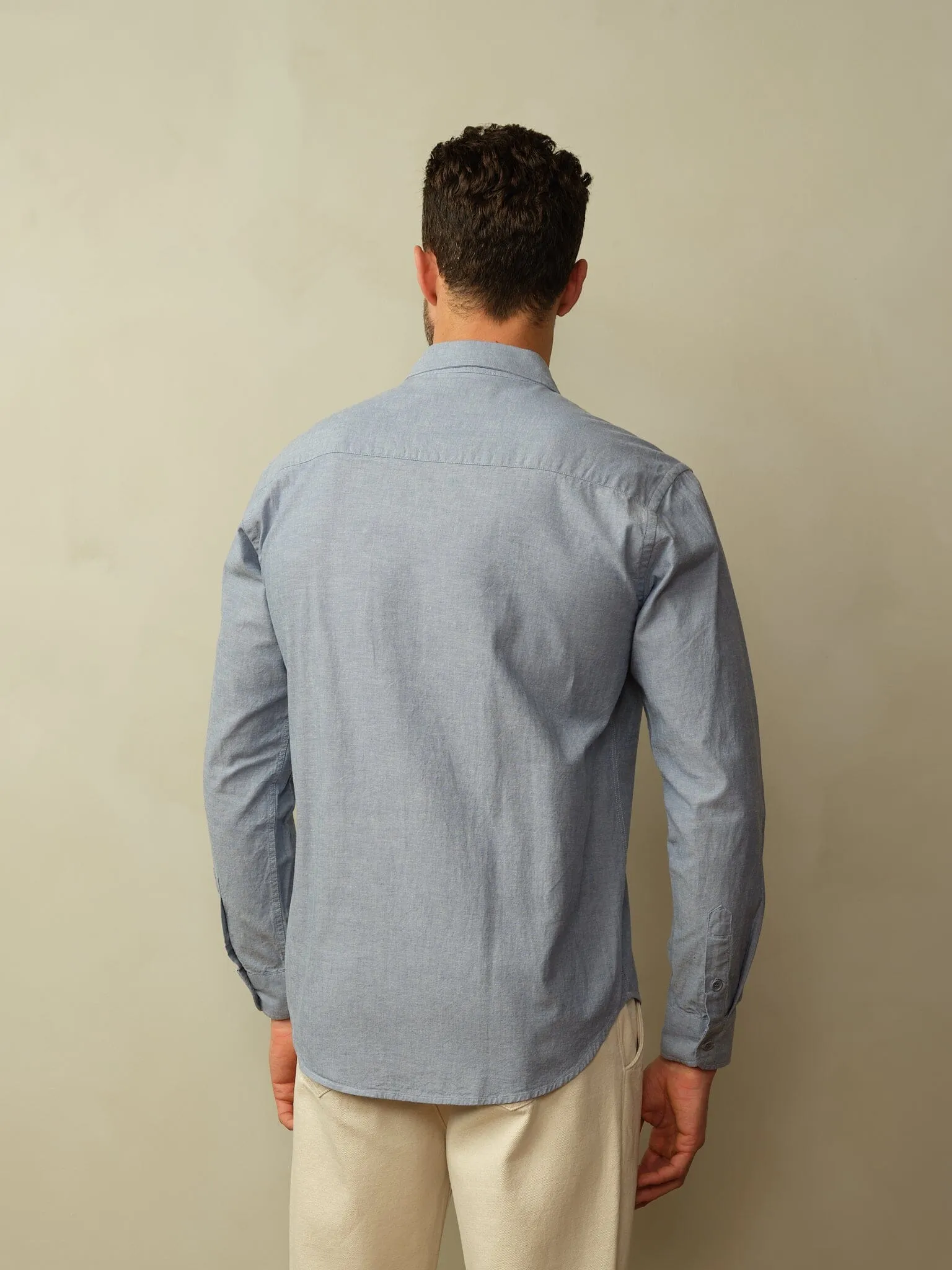 Men's Accord Organic Cotton Chambray Pocket Shirt Loose fit