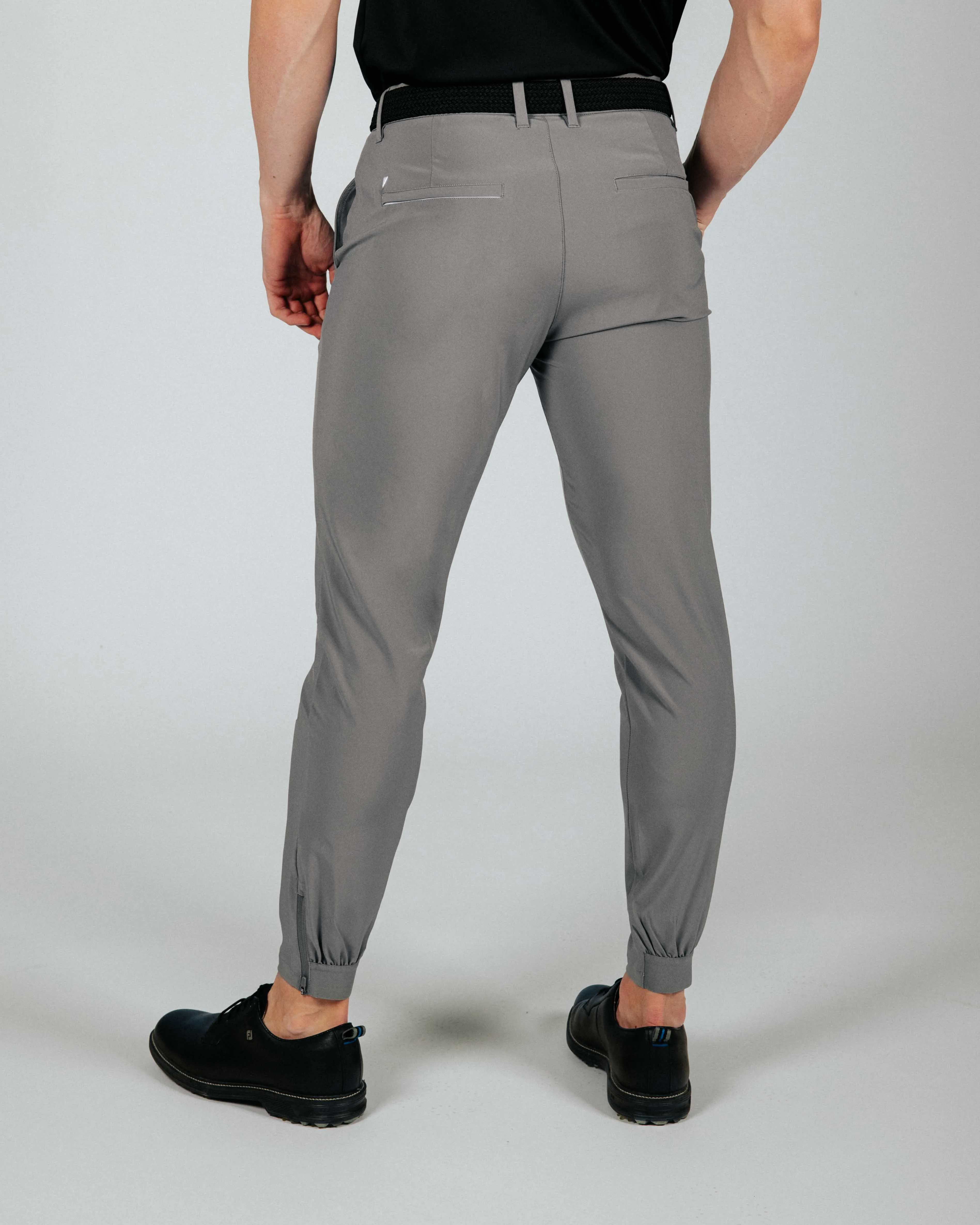 Men's Ash Gray Golf Jogger layered outfit