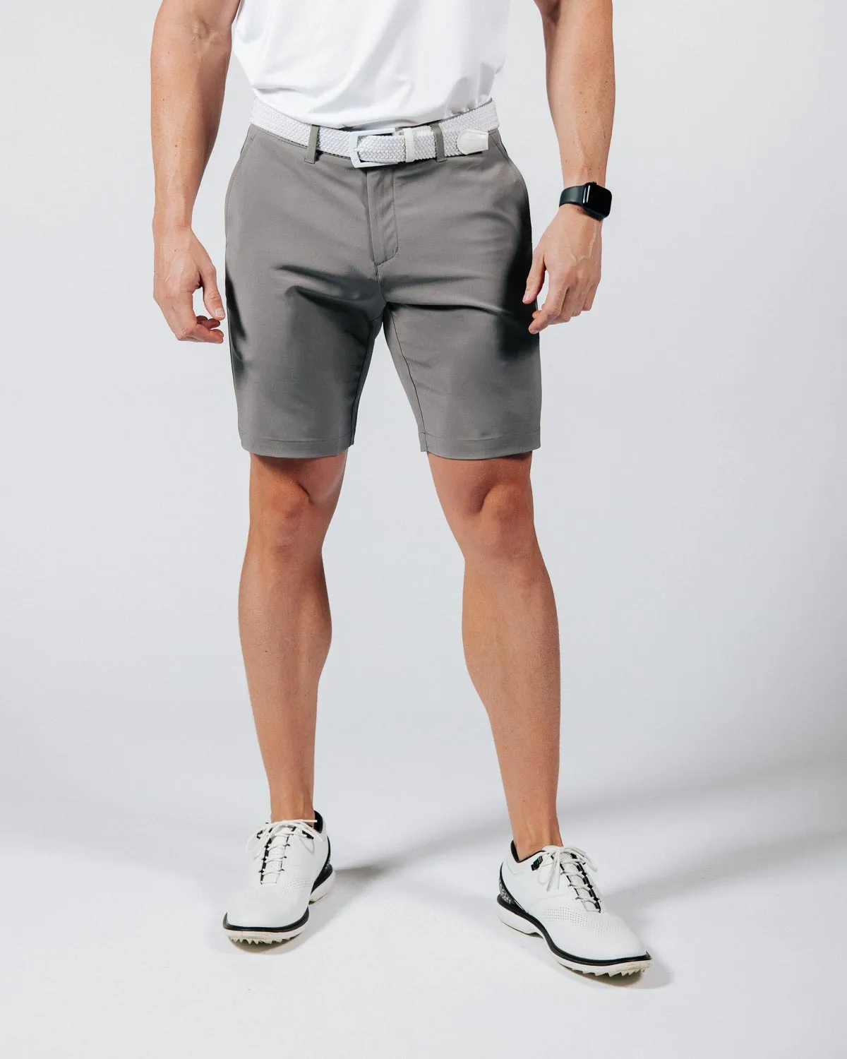 Men's Ash Gray Golf Shorts sun protection