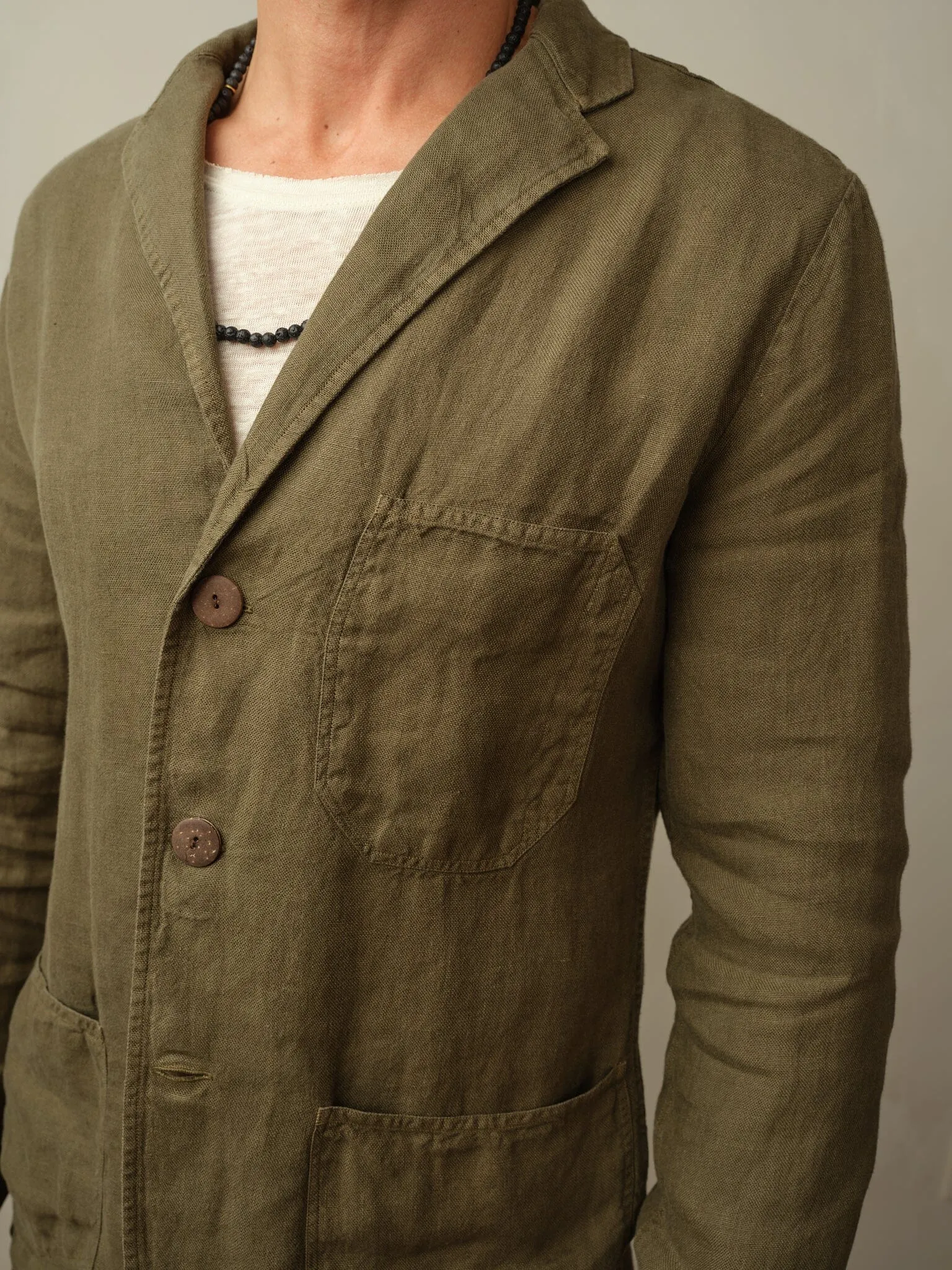 Men's Biarritz Unstructured Linen Blazer casual fashion