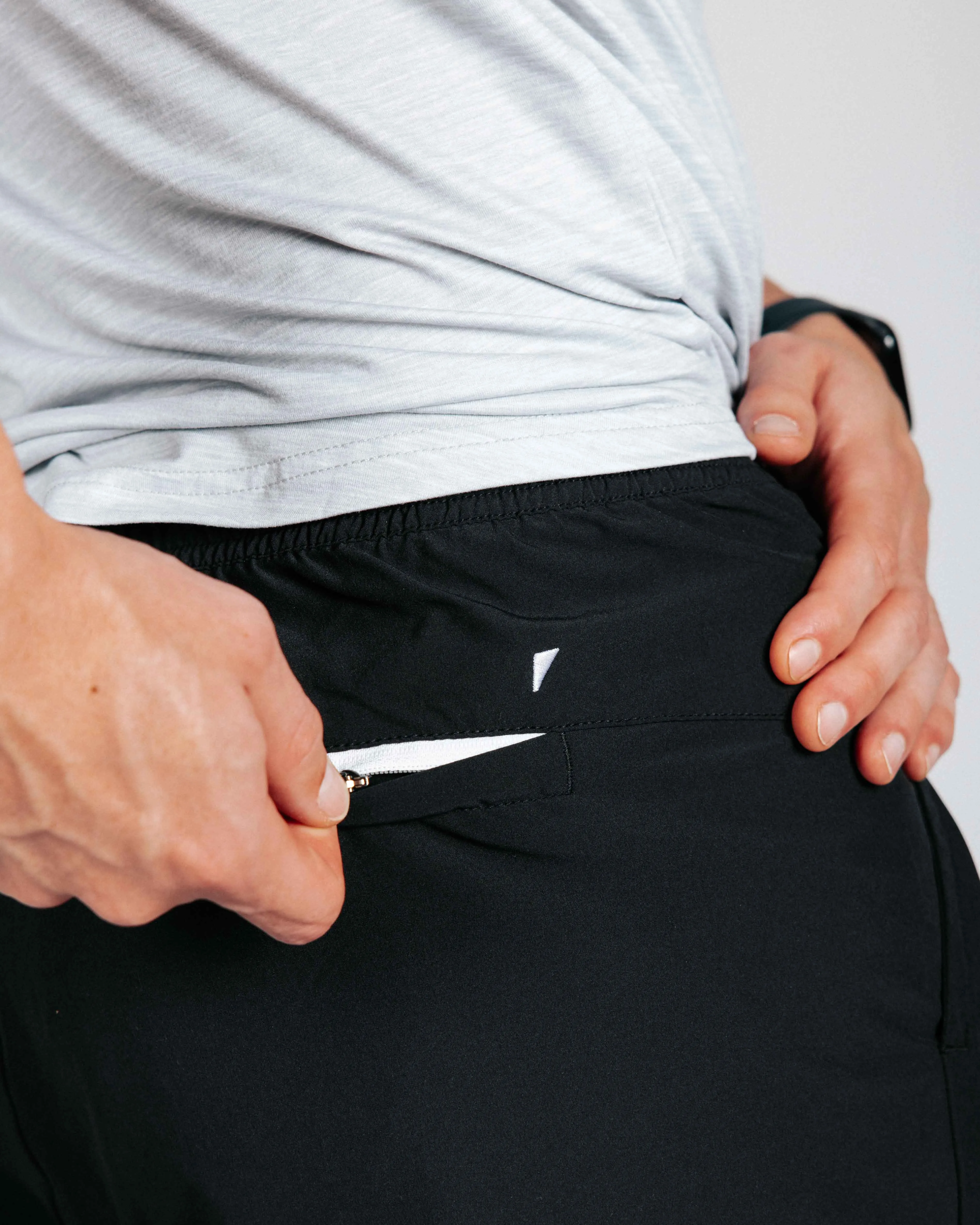 Men's Black Active Shorts w/Liner outdoor sport