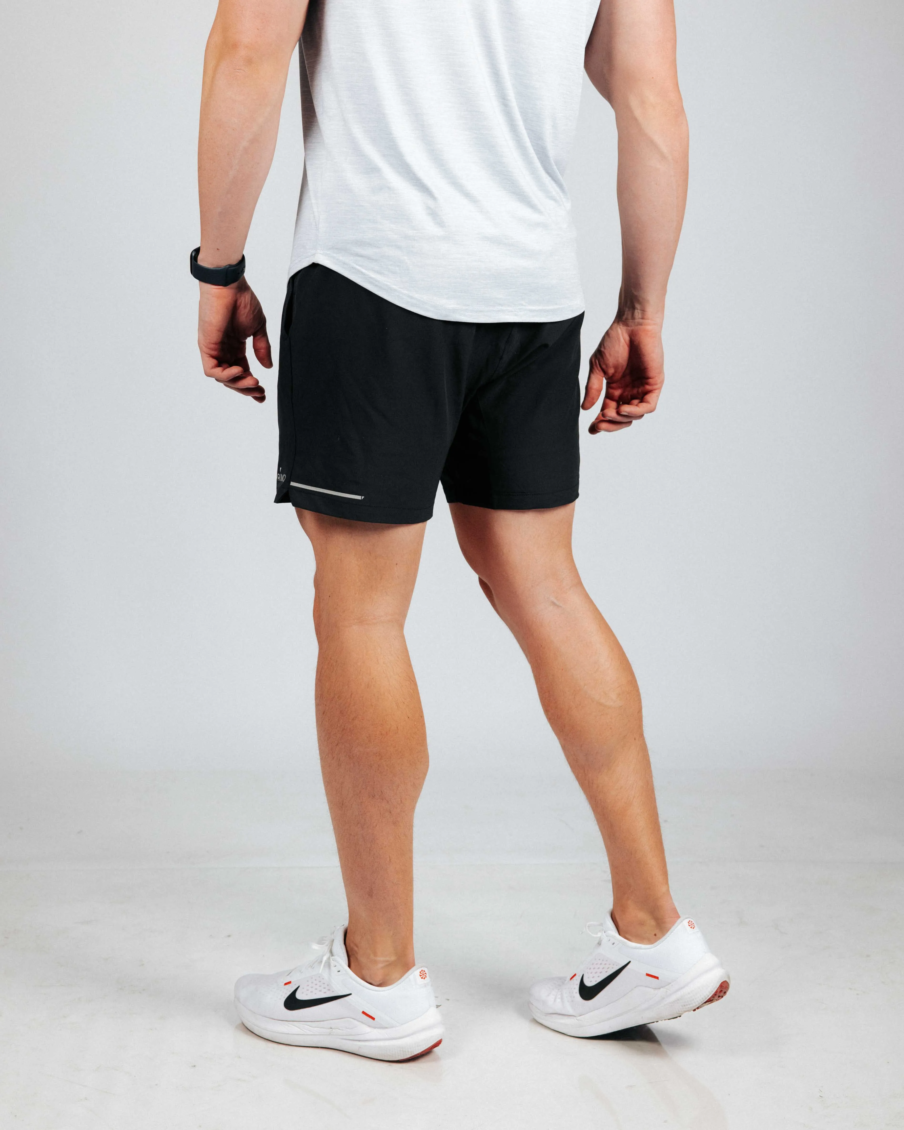 Men's Black Active Shorts w/Liner summer outdoor
