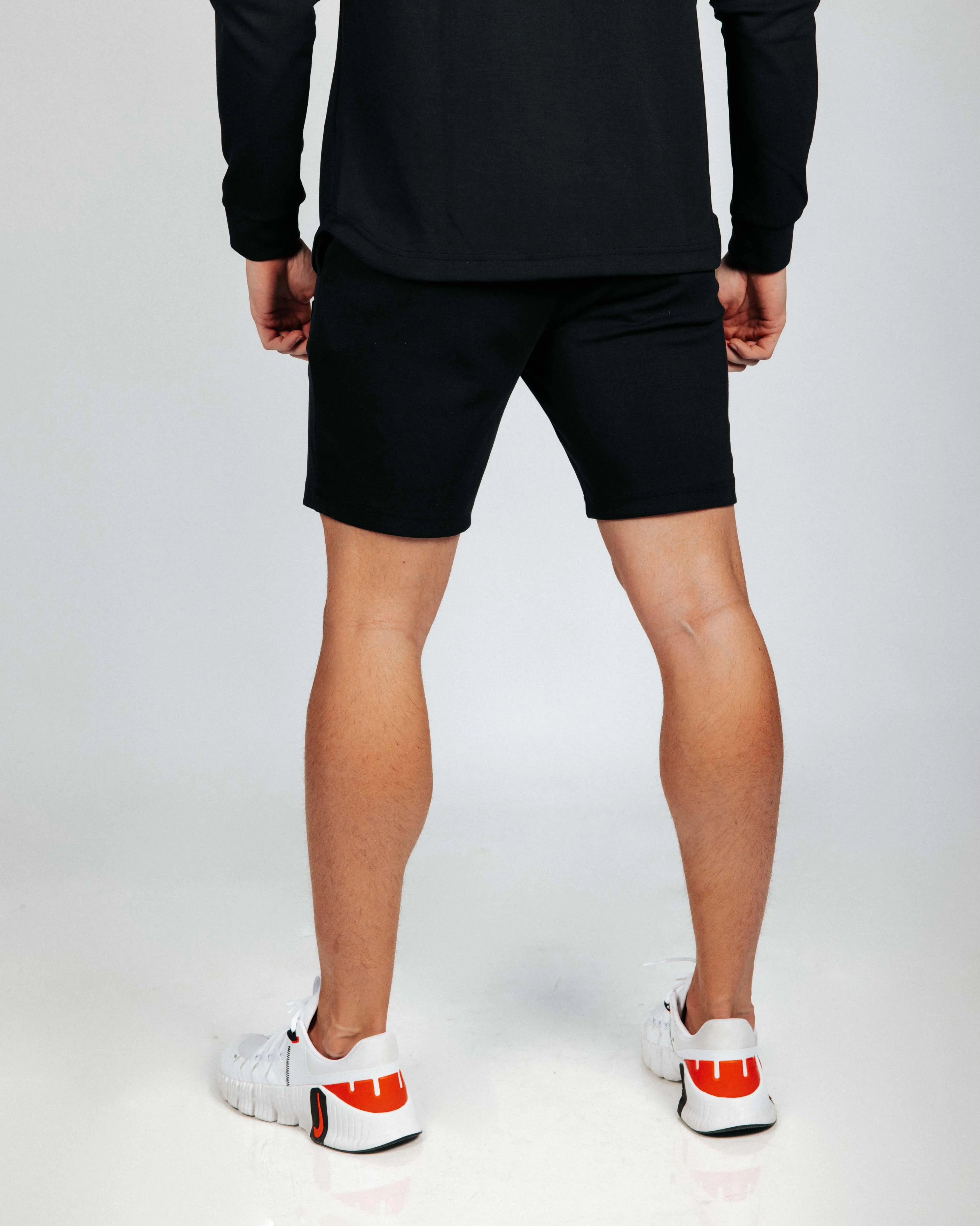 Men's Black Recovery Shorts light soft