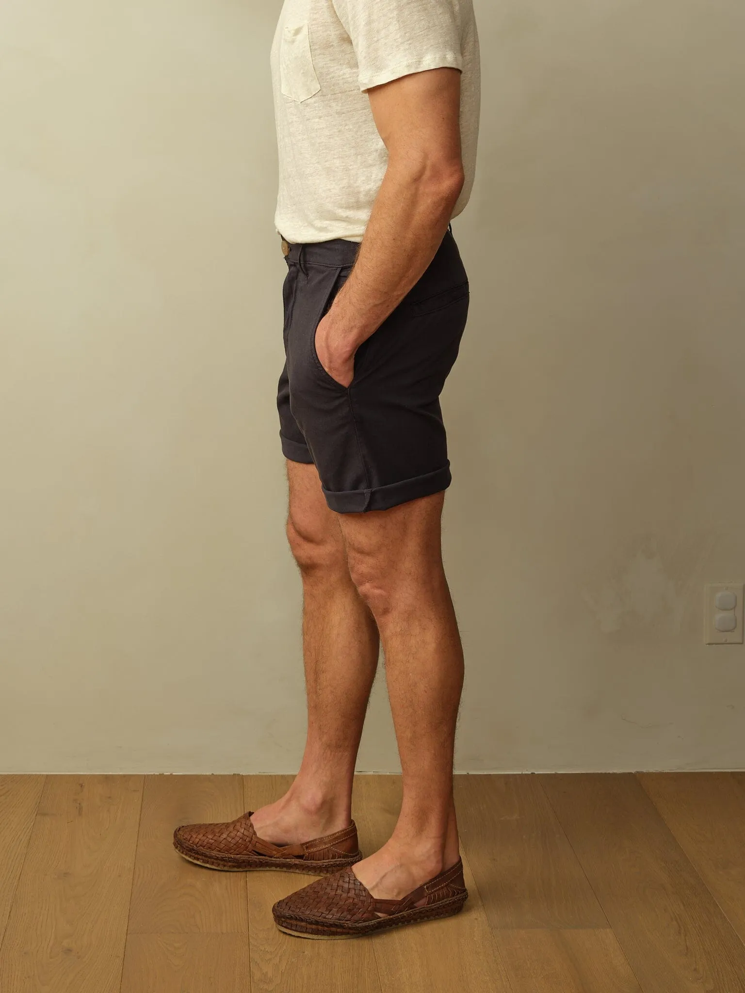 Men's Brooklyn Short in Garment Dyed Japanese Twill outdoor event