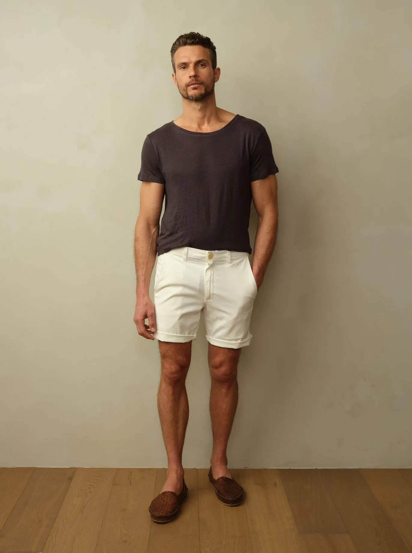 Men's Brooklyn Short in Garment Dyed Japanese Twill custom style