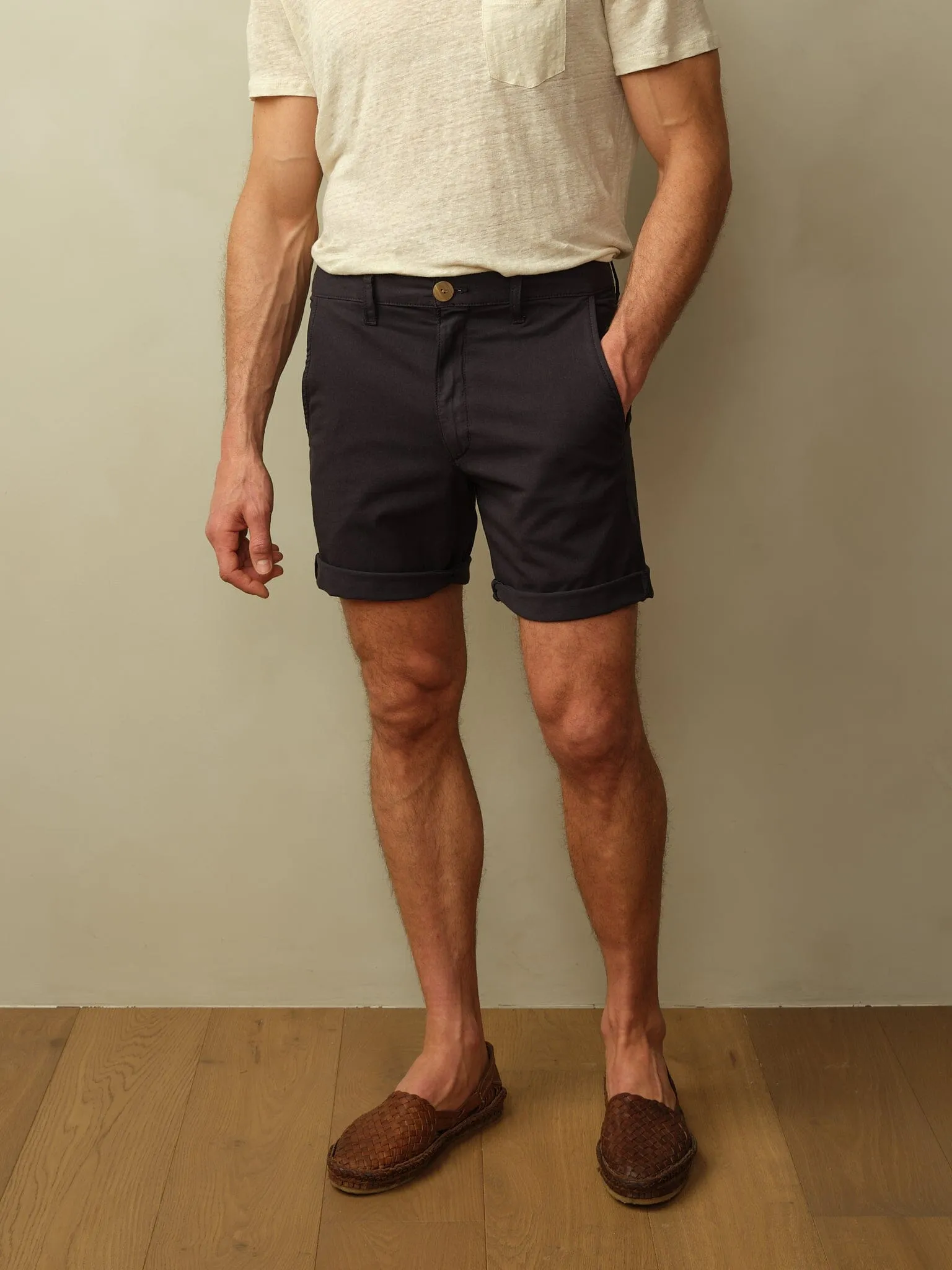 Men's Brooklyn Short in Garment Dyed Japanese Twill graphic prints