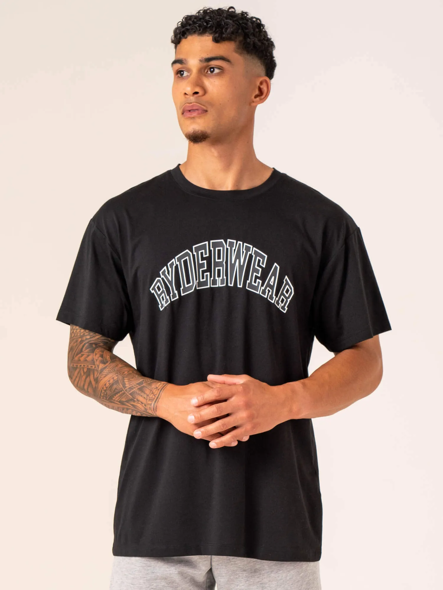 Men's Collegiate T-Shirt - Black slim cut