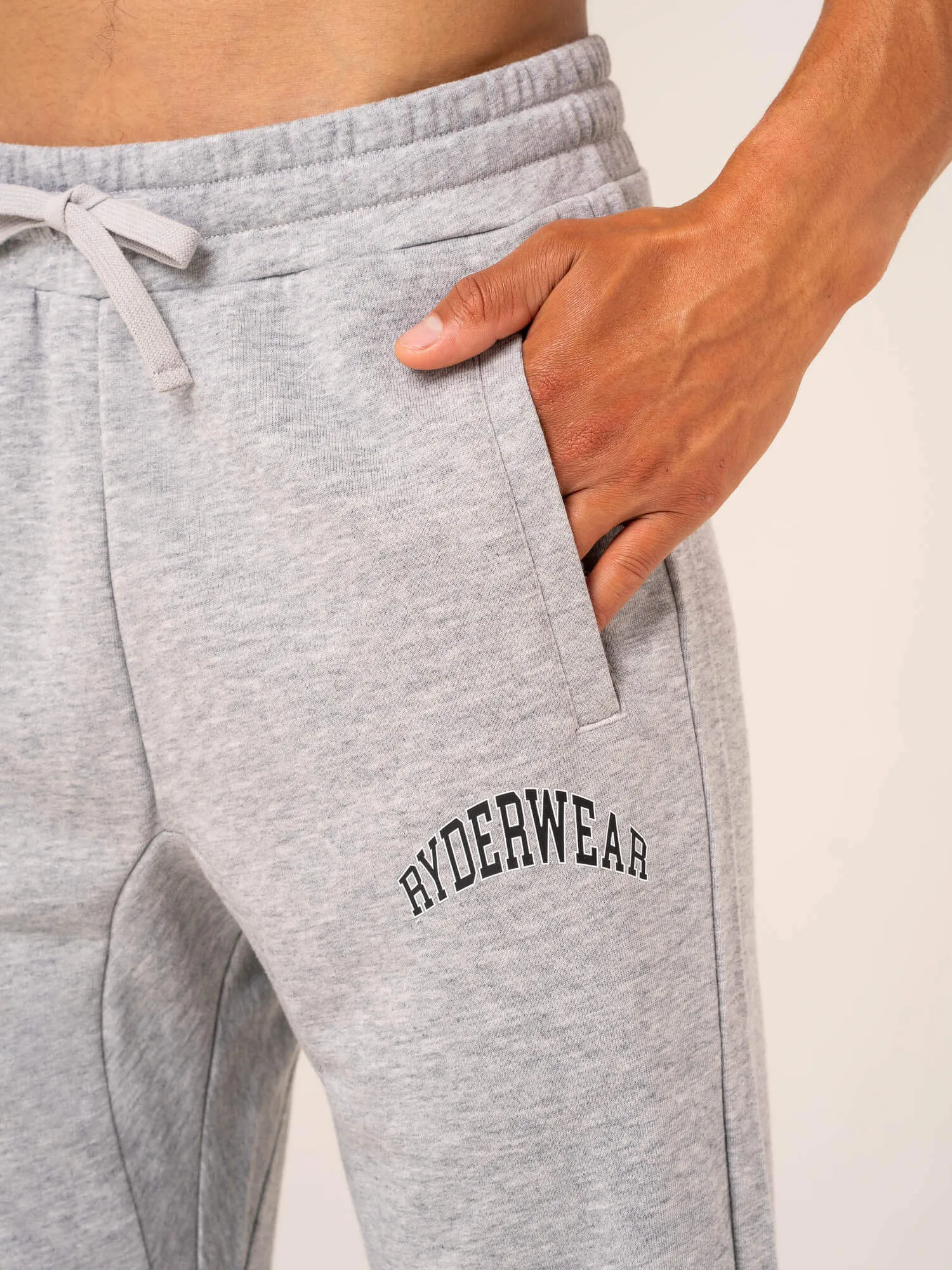 Men's Collegiate Track Pant - Grey Marl Reflective Mark