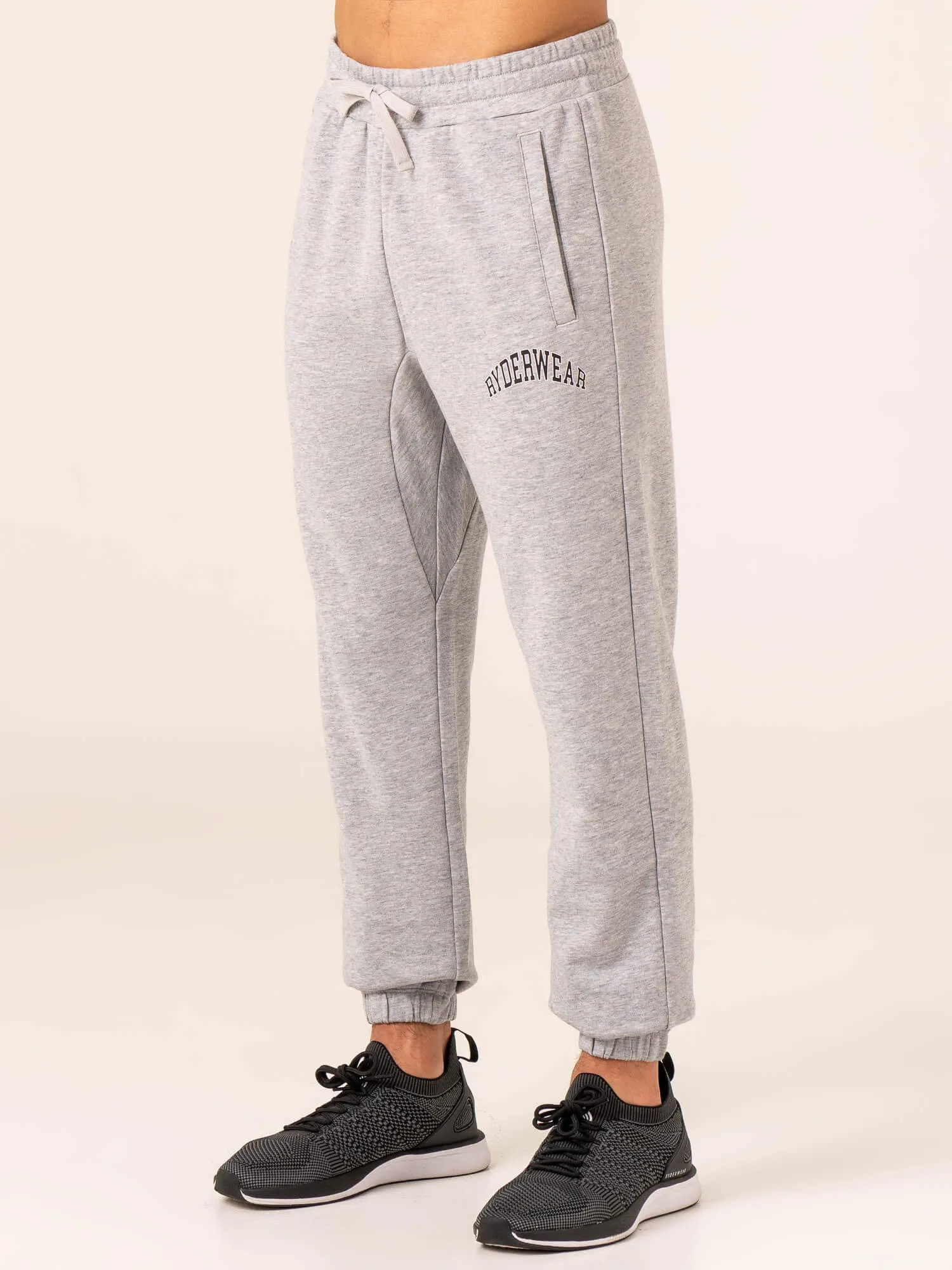 Men's Collegiate Track Pant - Grey Marl Casual Loose