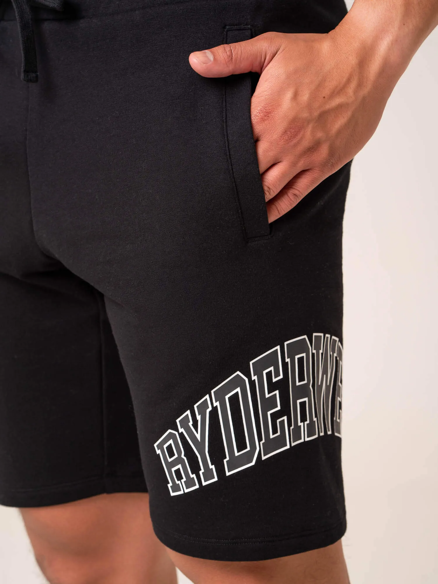 Men's Collegiate Track Short - Black urban fashion