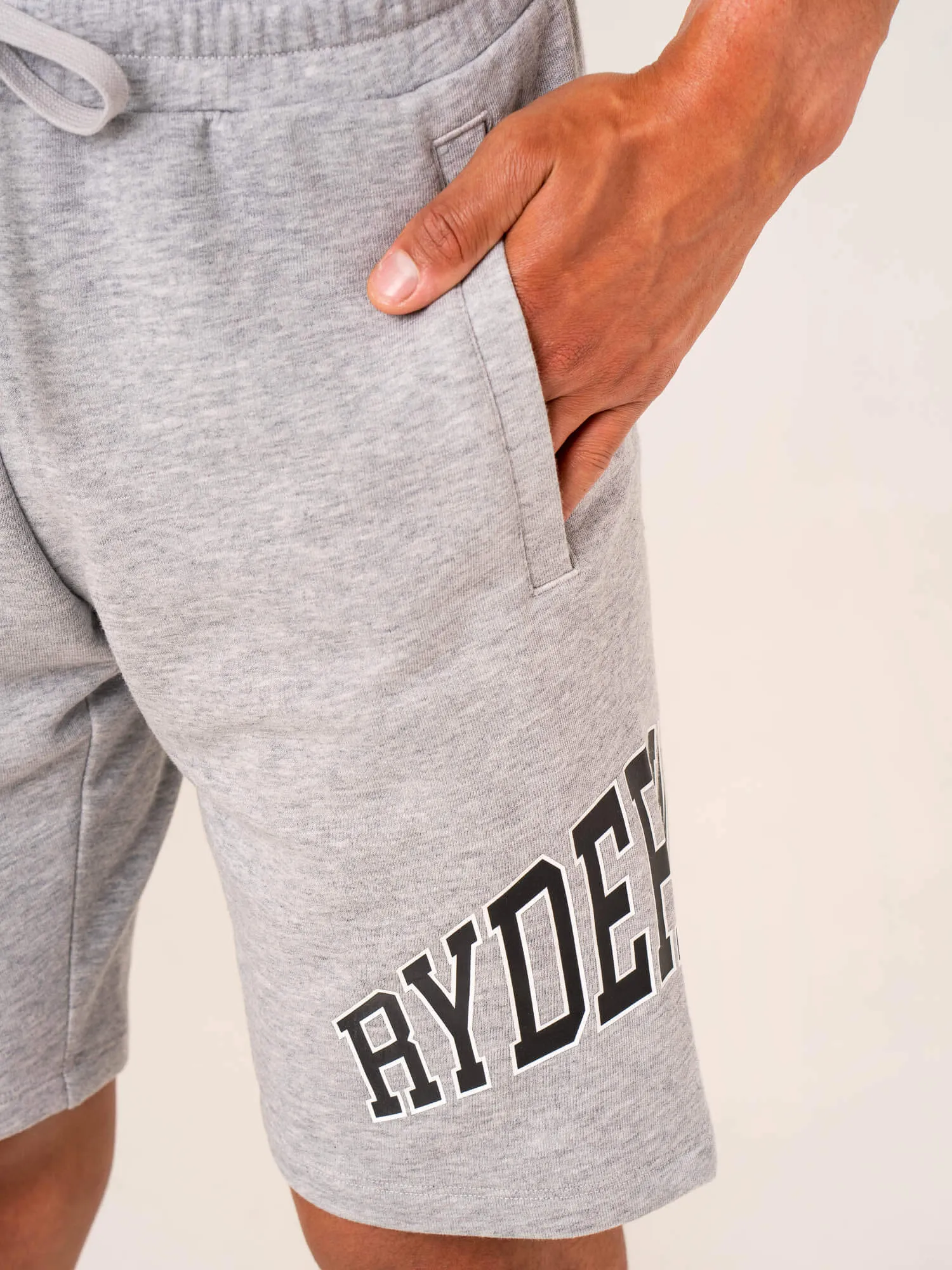Men's Collegiate Track Short - Grey Marl active fit