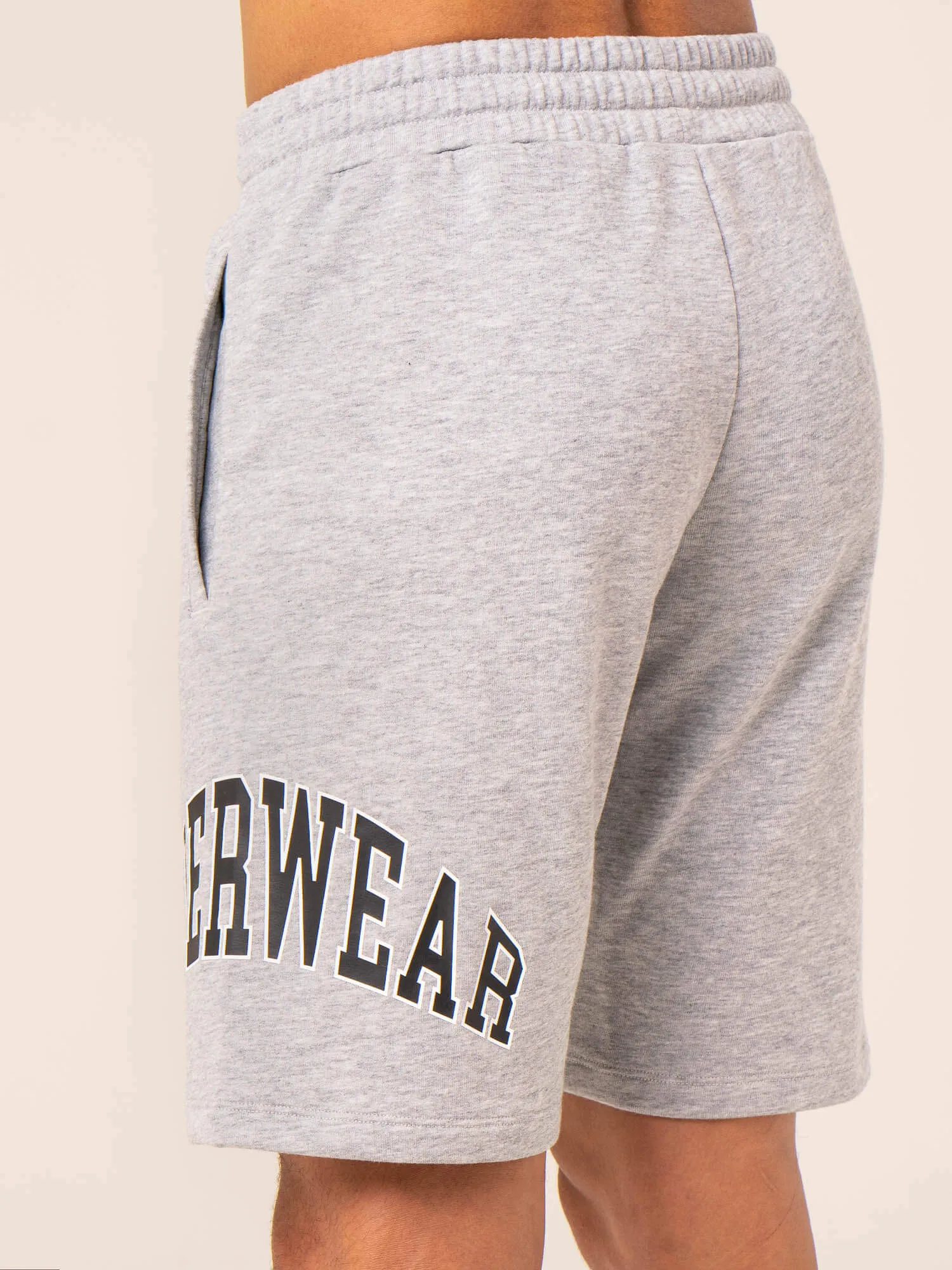Men's Collegiate Track Short - Grey Marl quick dry