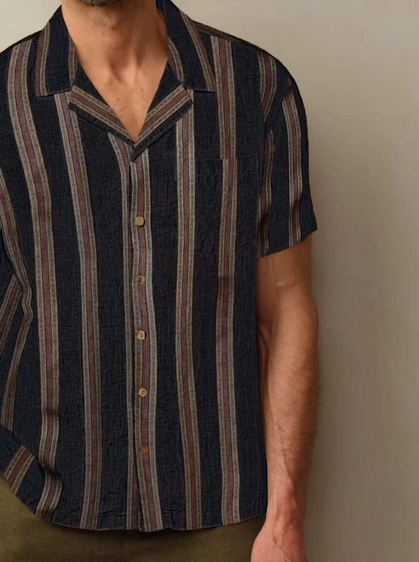 Men's Fez Embroidered Linen S/S Trend must