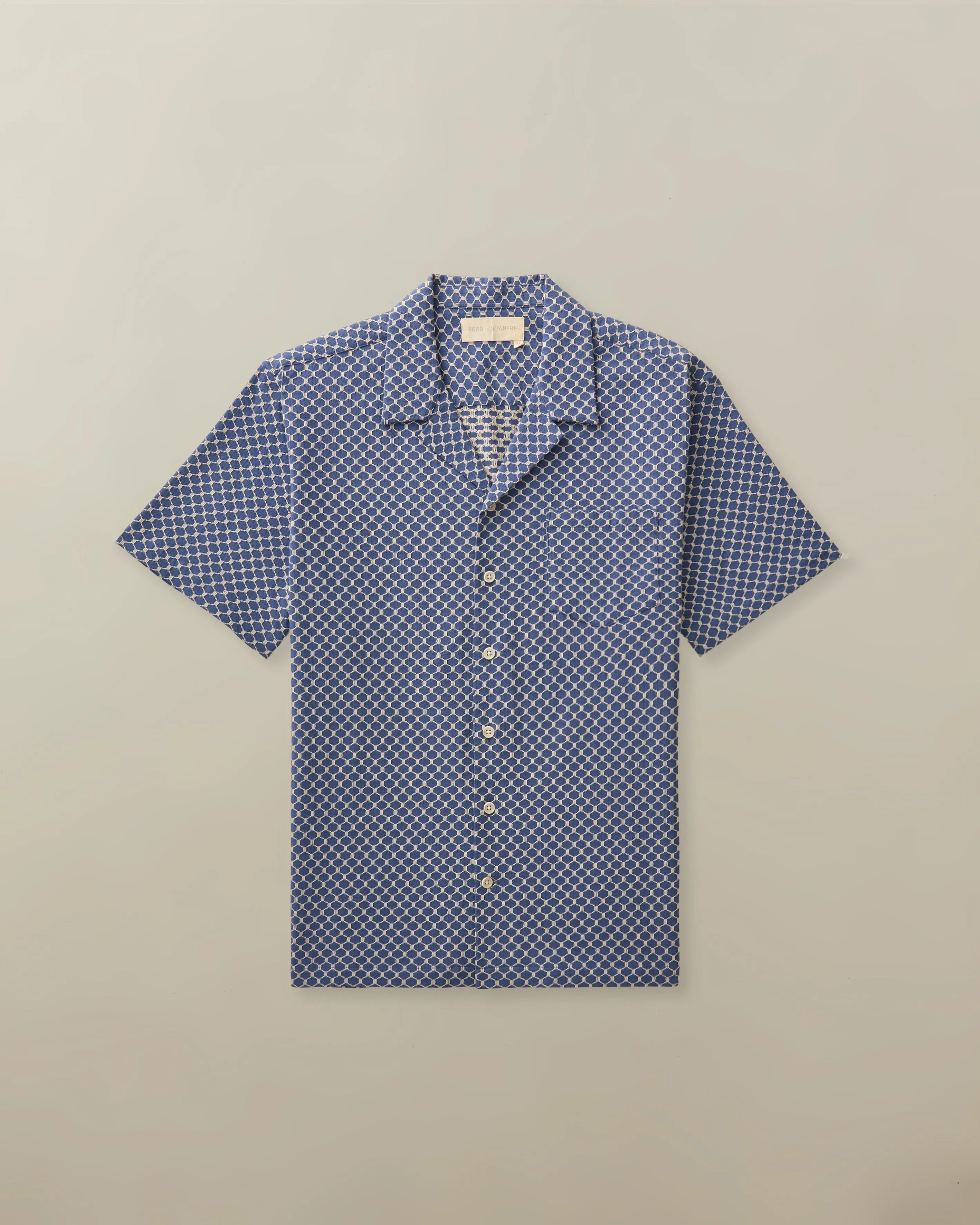 Men's Fez Shirt in Cotton Dobby Art revival