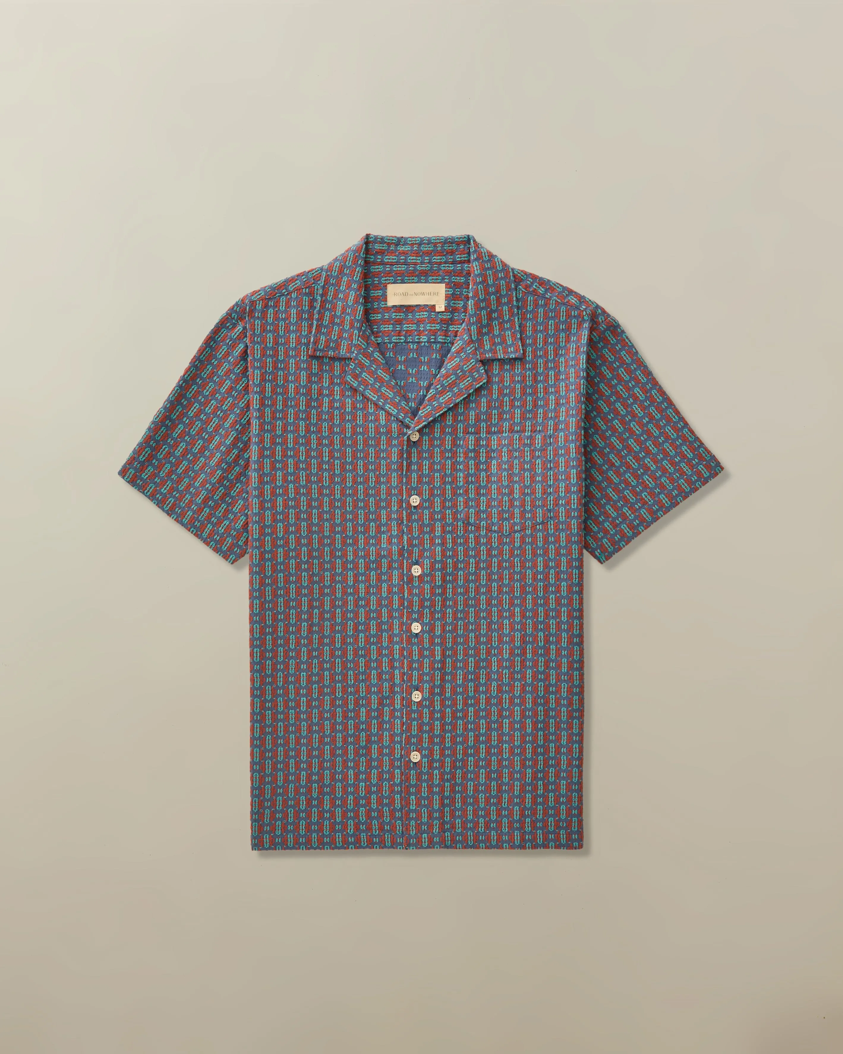 Men's Fez Shirt in Cotton Dobby Clean simple