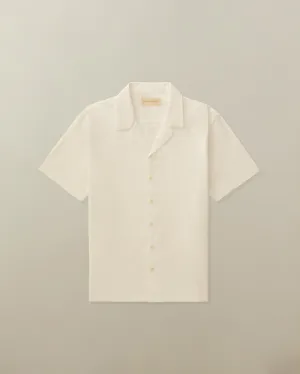 Men's Fez Shirt in Organic Cotton Dobby Soft touch