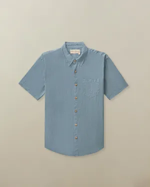 Men's Hudson Shirt in Garment Dyed Linen Flexible stretch