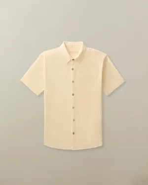 Men's Hudson Shirt in Organic Cotton Seersucker Modern look