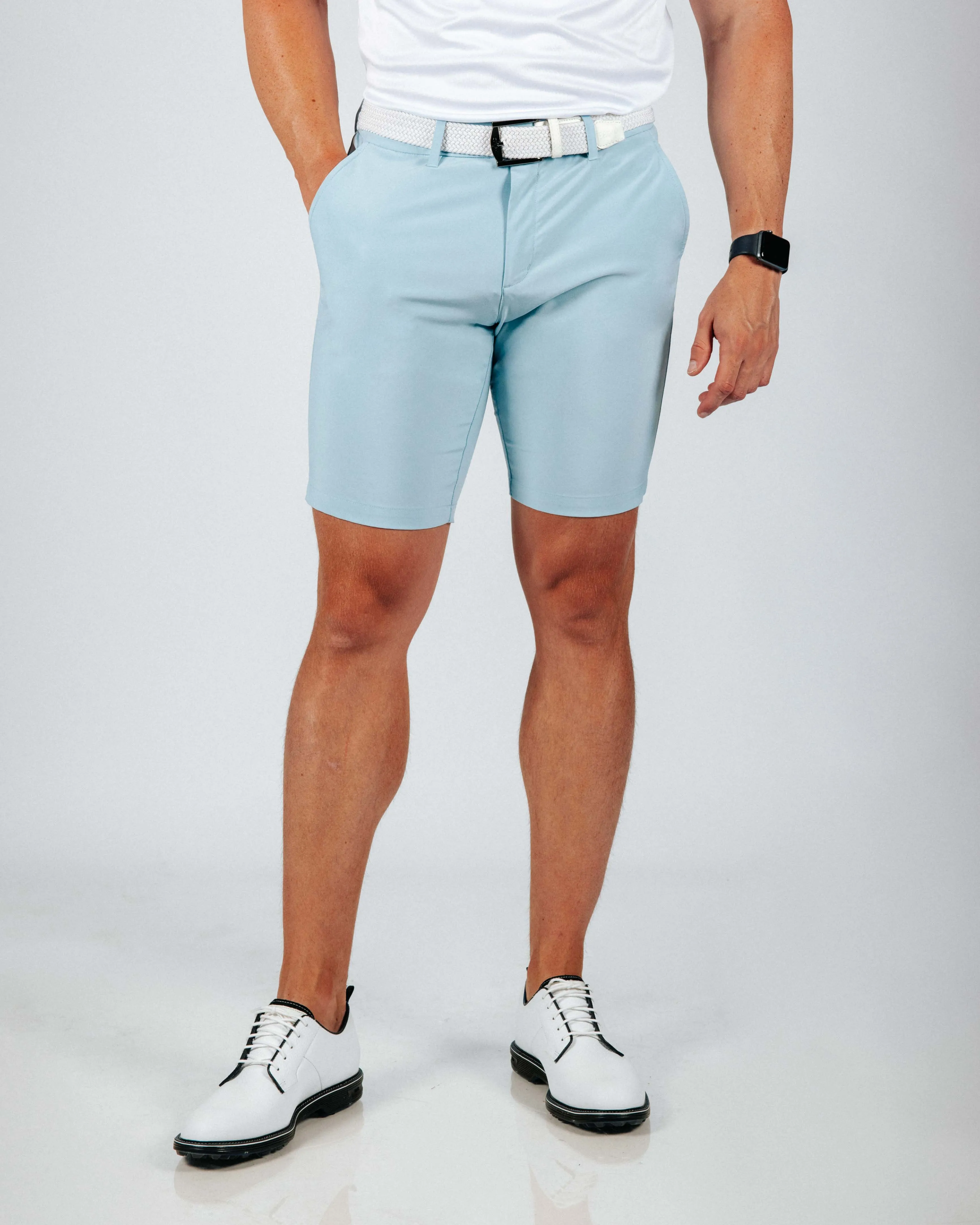 Men's Light Blue Golf Shorts light wash
