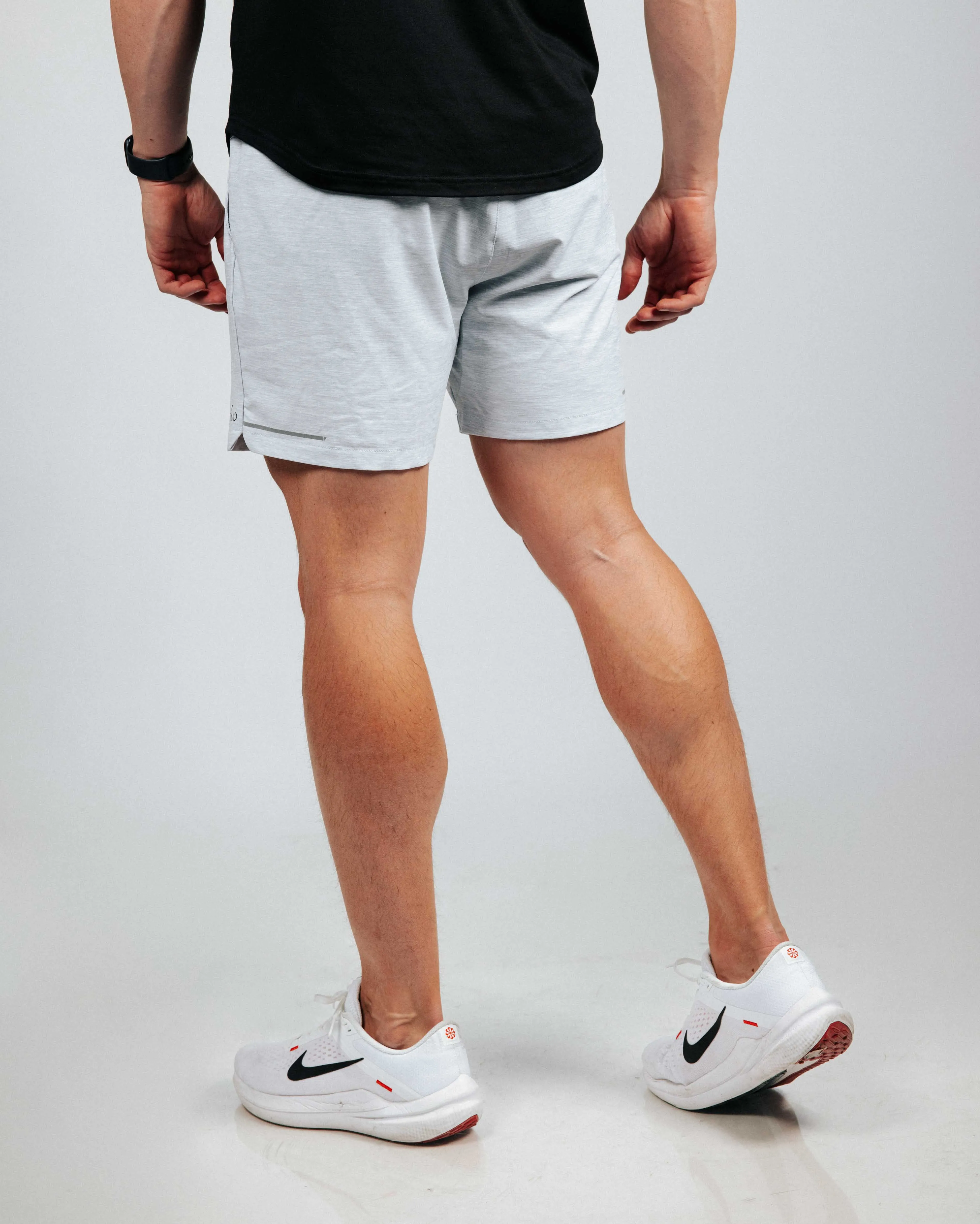 Men's Light Gray Active Shorts w/Liner comfort cut