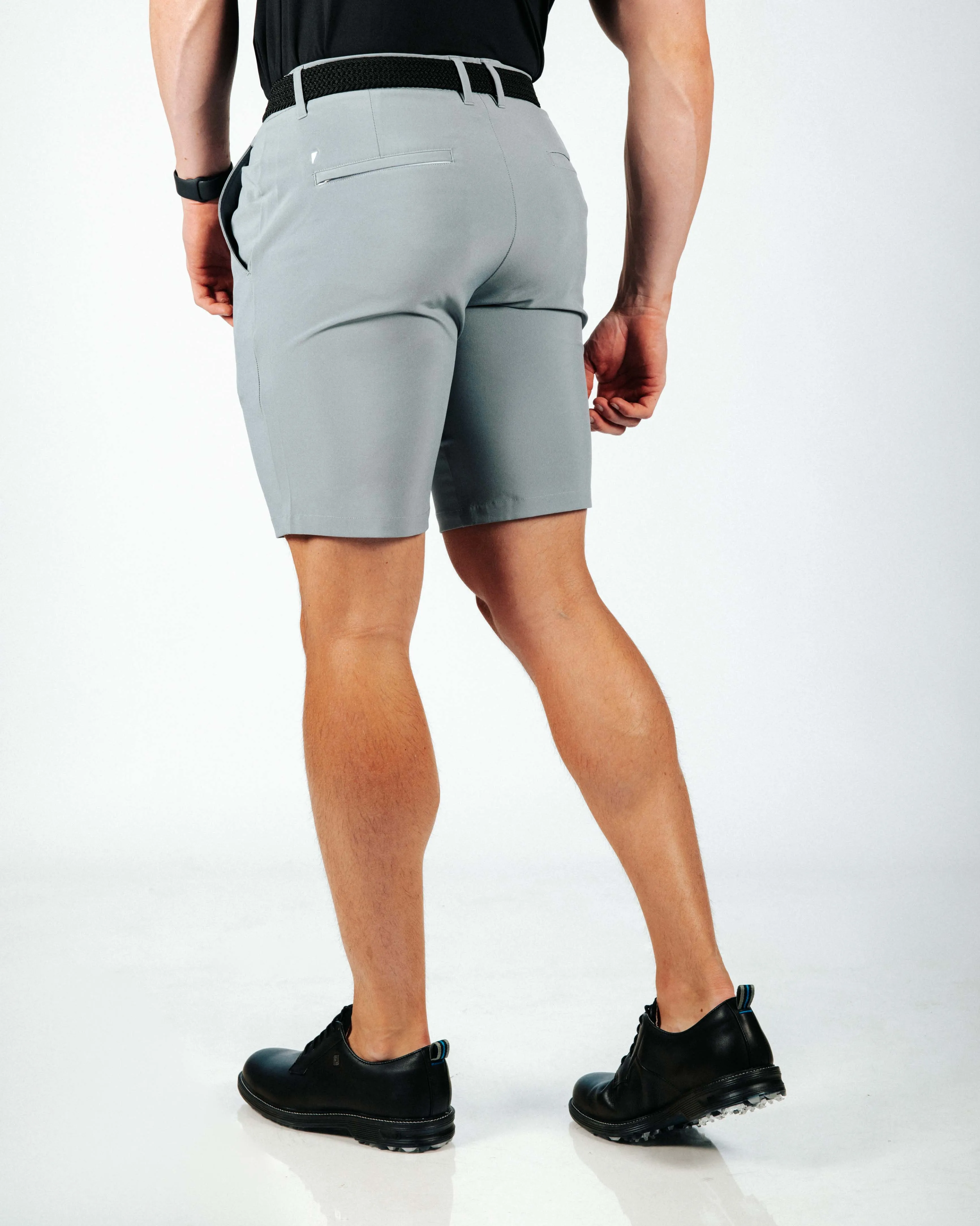 Men's Light Gray Golf Shorts minimalist look